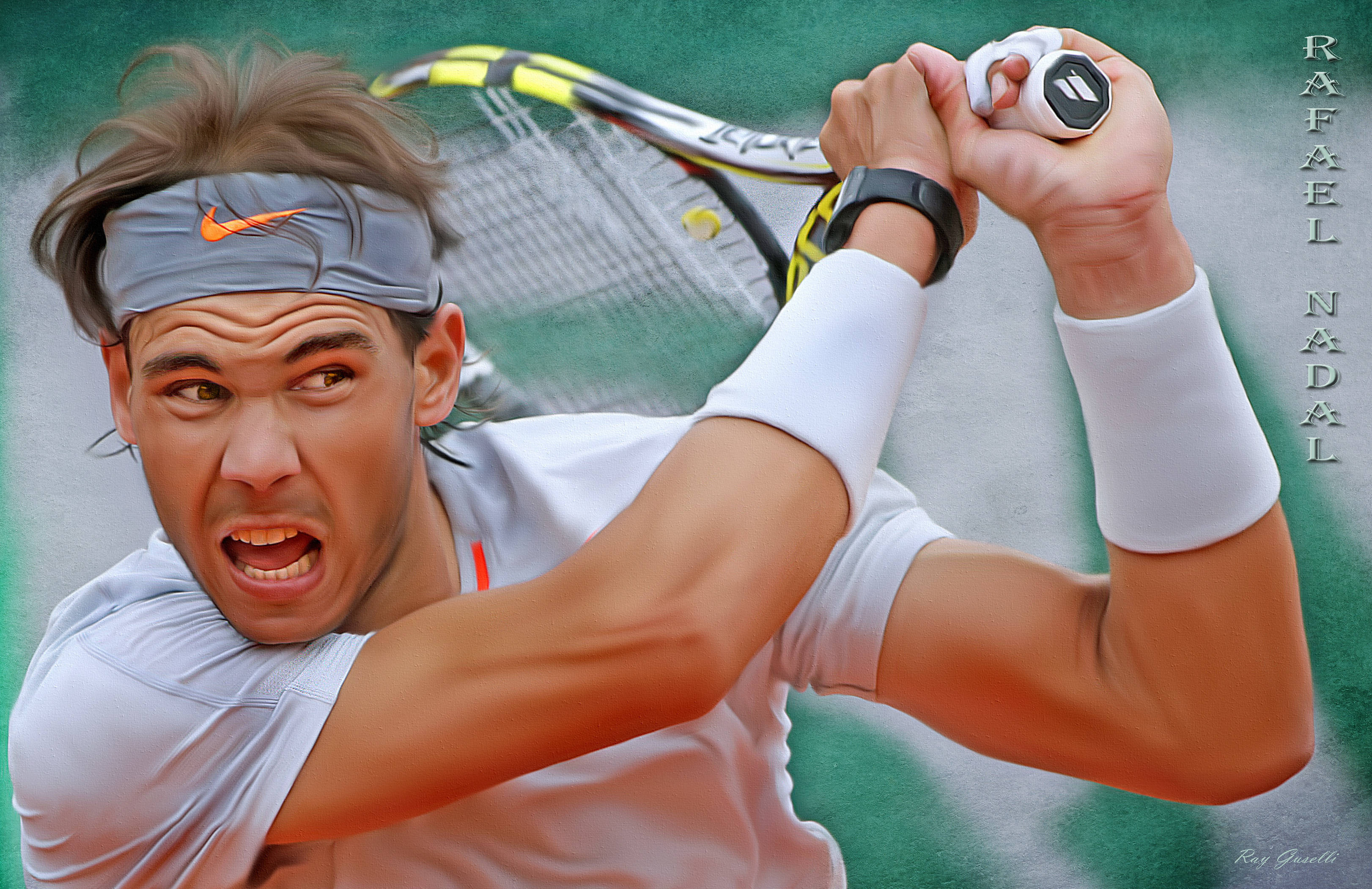 Rafael Nadal, tennis match, clay court, 2K Desktop Wallpaper