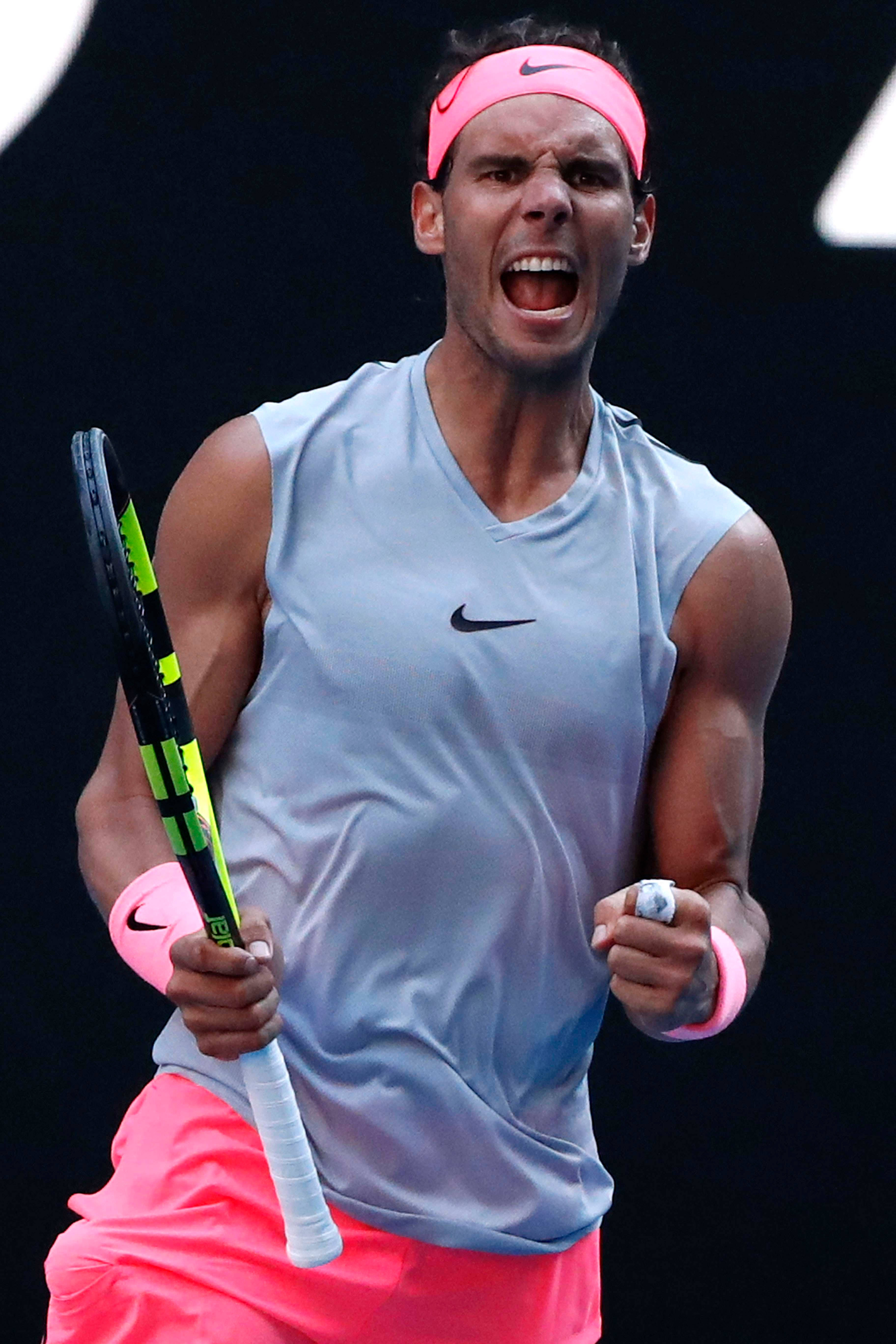 Rafael Nadal, racket, ball, 5K Phone Wallpaper