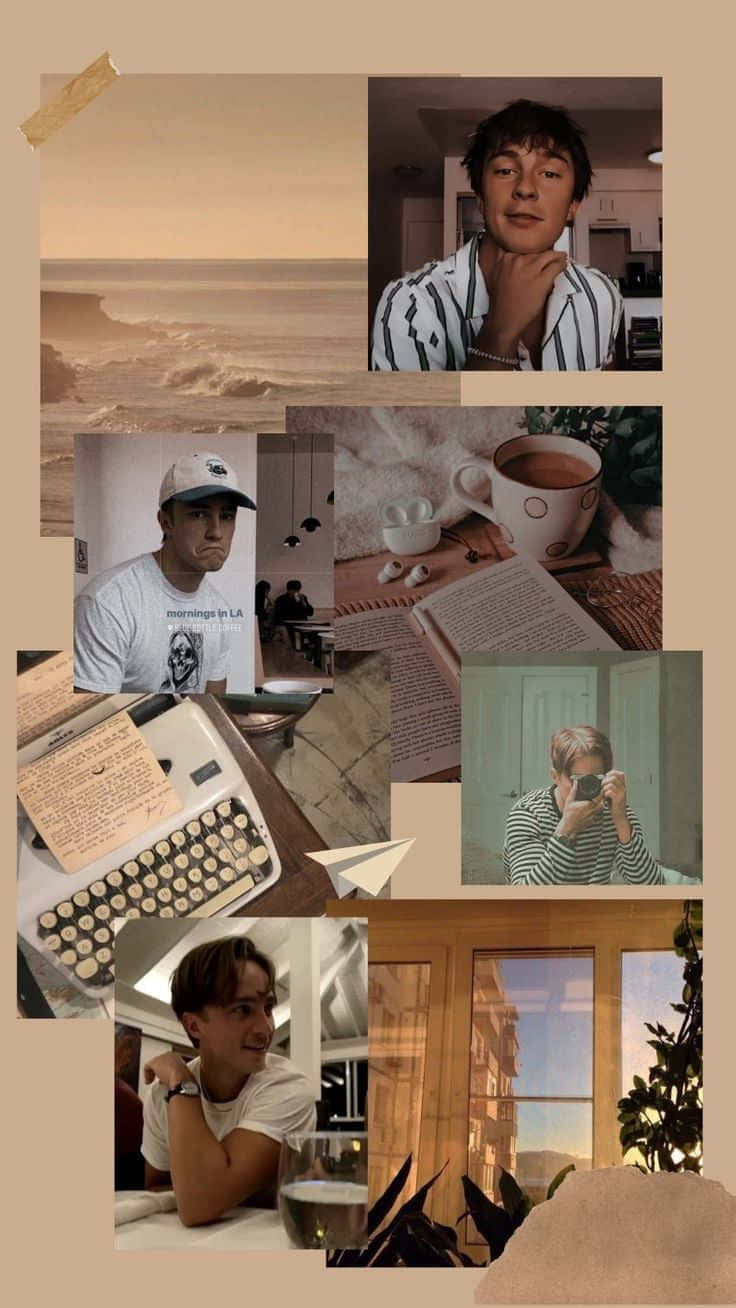 Rafe Cameron, collage aesthetic, coffee, HD Phone Wallpaper