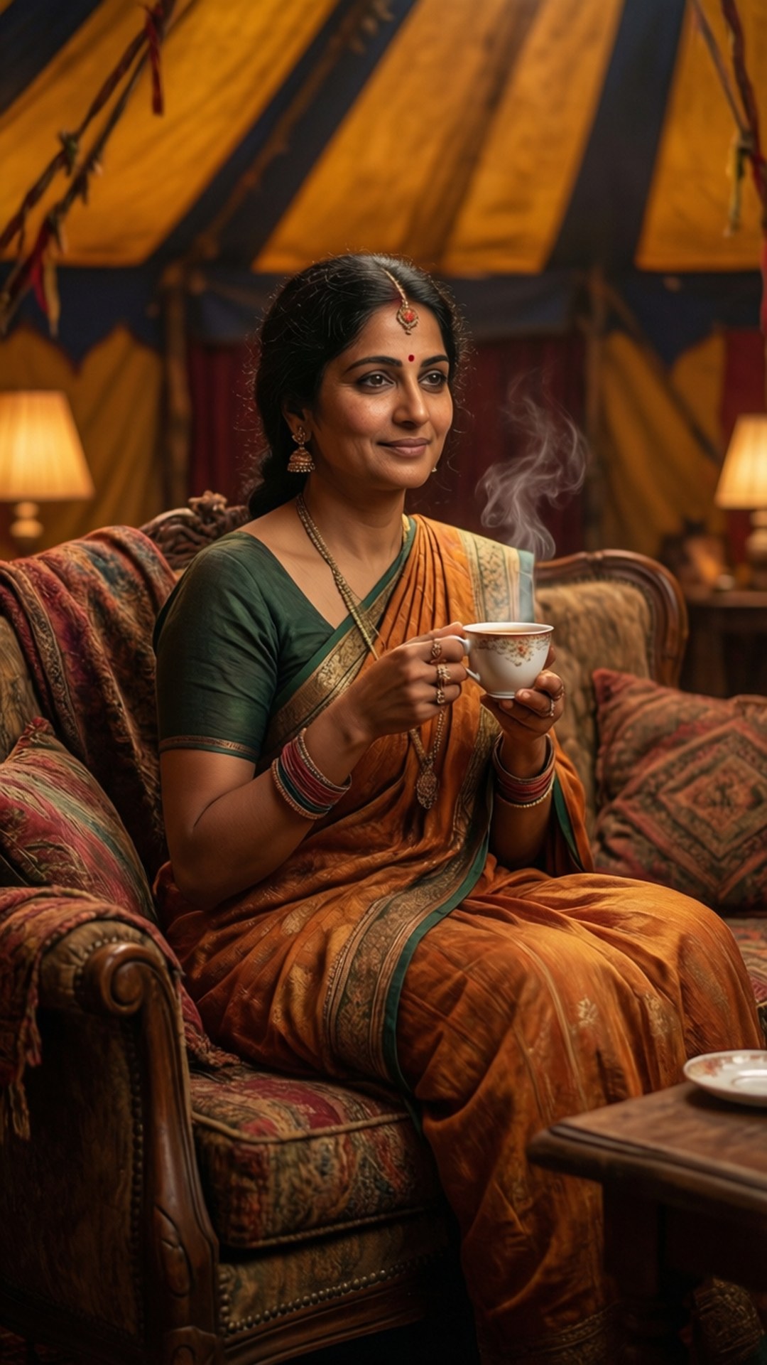 Ragatha, circus tent, tea, Full HD Phone Wallpaper