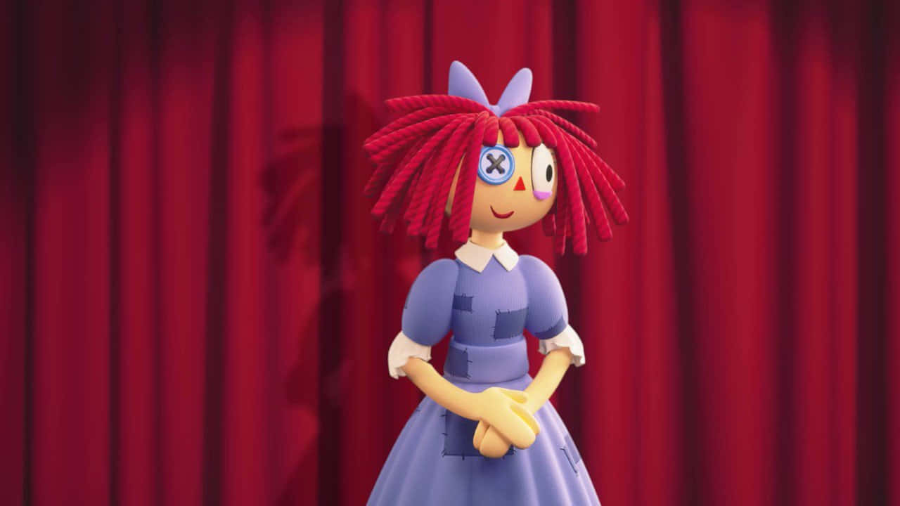 red haired doll, handmade ragdoll girl, red yarn hair, HD Desktop Wallpaper