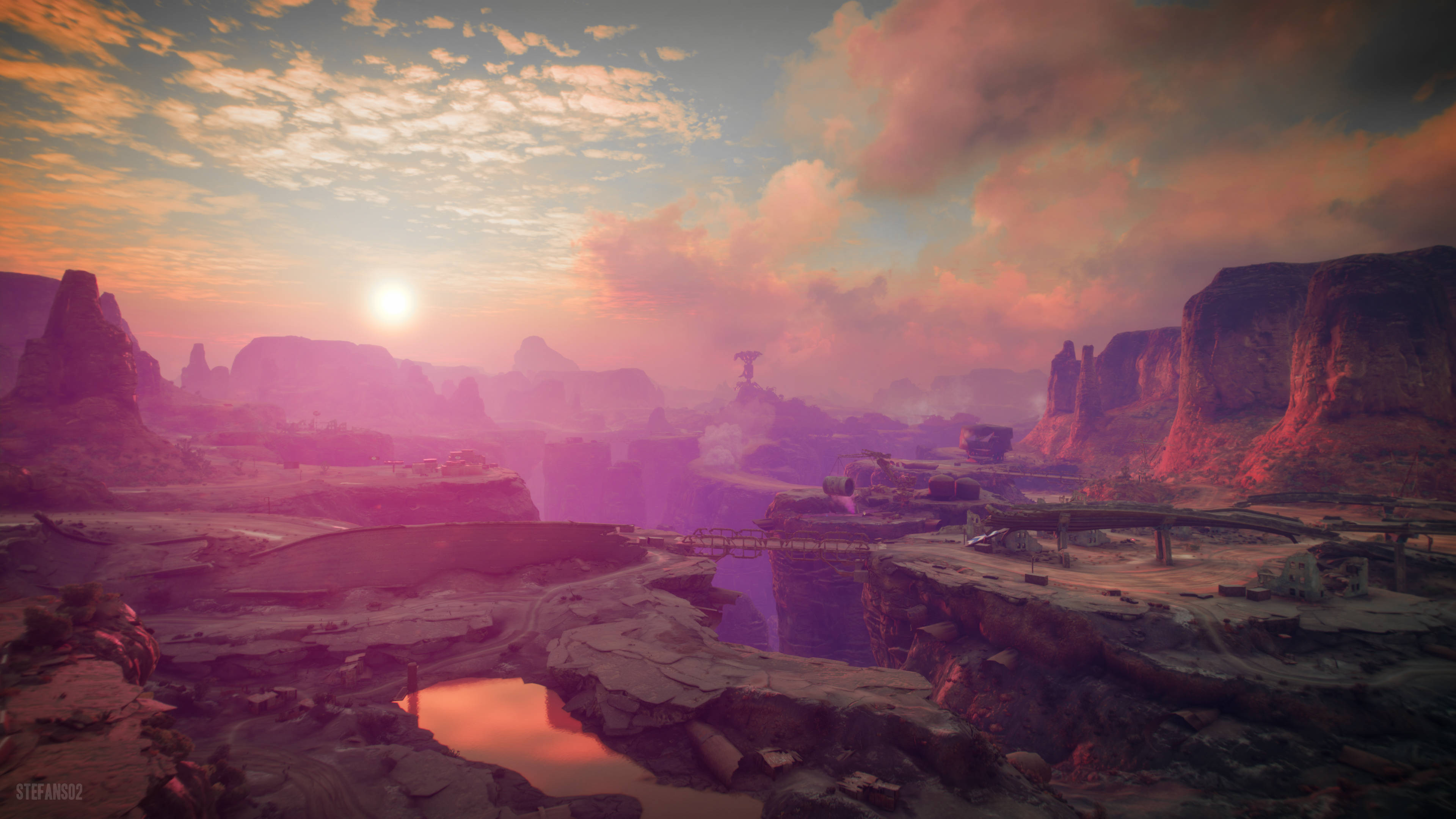 Rage, sunset, pink, 4K Desktop Wallpaper