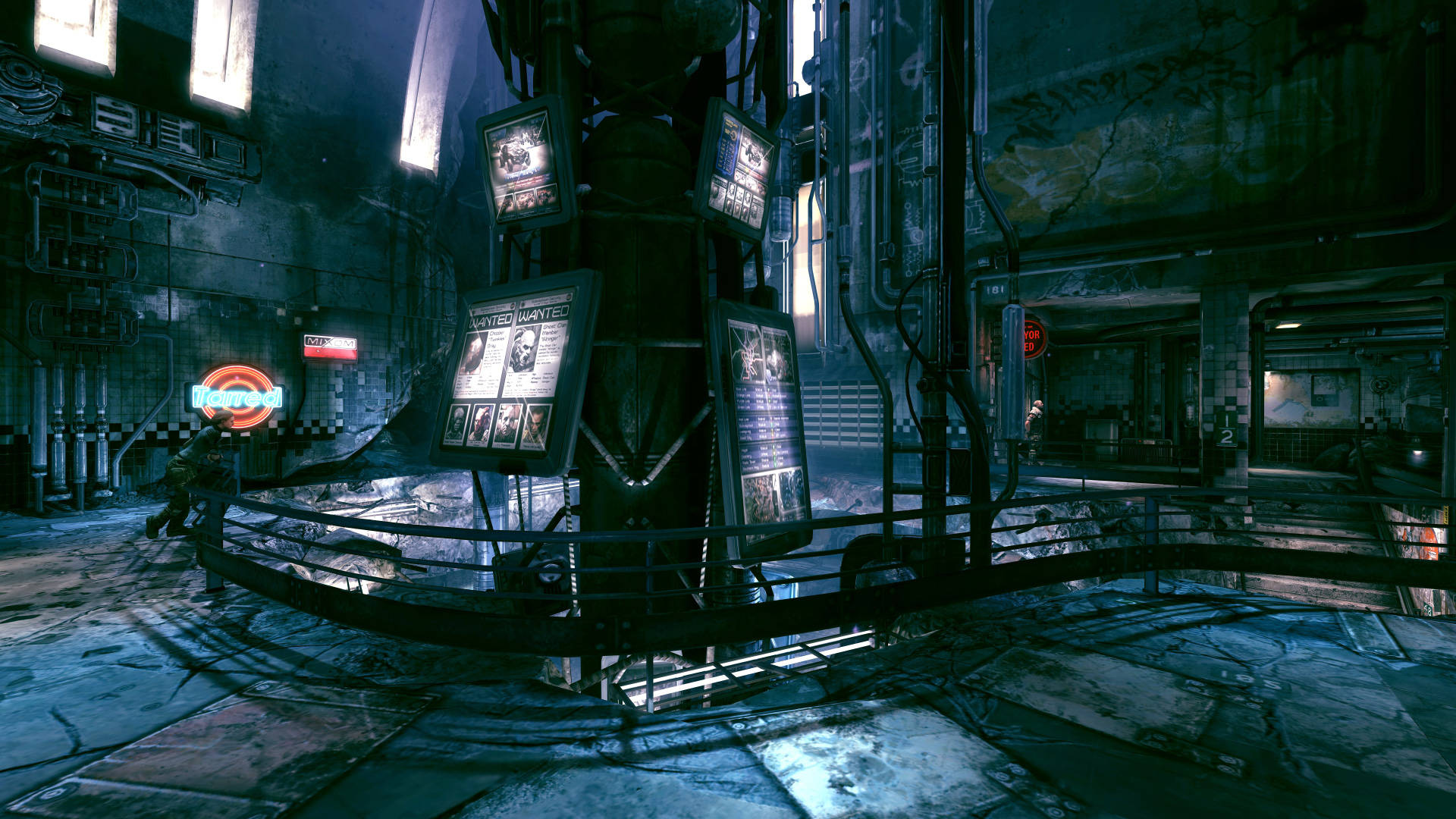 Rage, underground facility, cyberpunk alleyway, Full HD Desktop Wallpaper