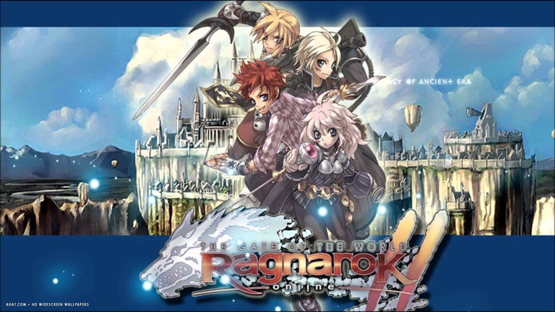 Ragnarok Online, floating castle, bright blue sky, Full HD Desktop Wallpaper