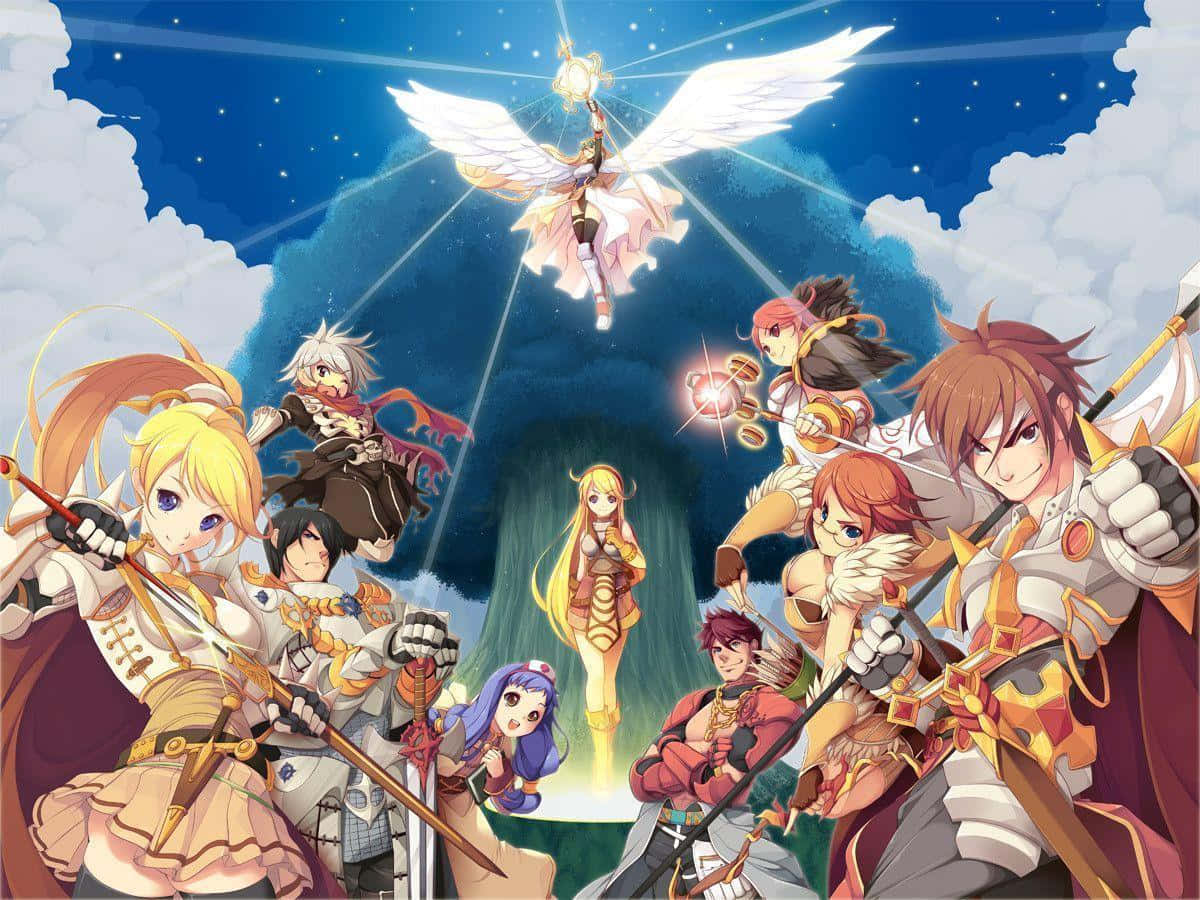 Ragnarok Online, swords, wings, SD Desktop Wallpaper
