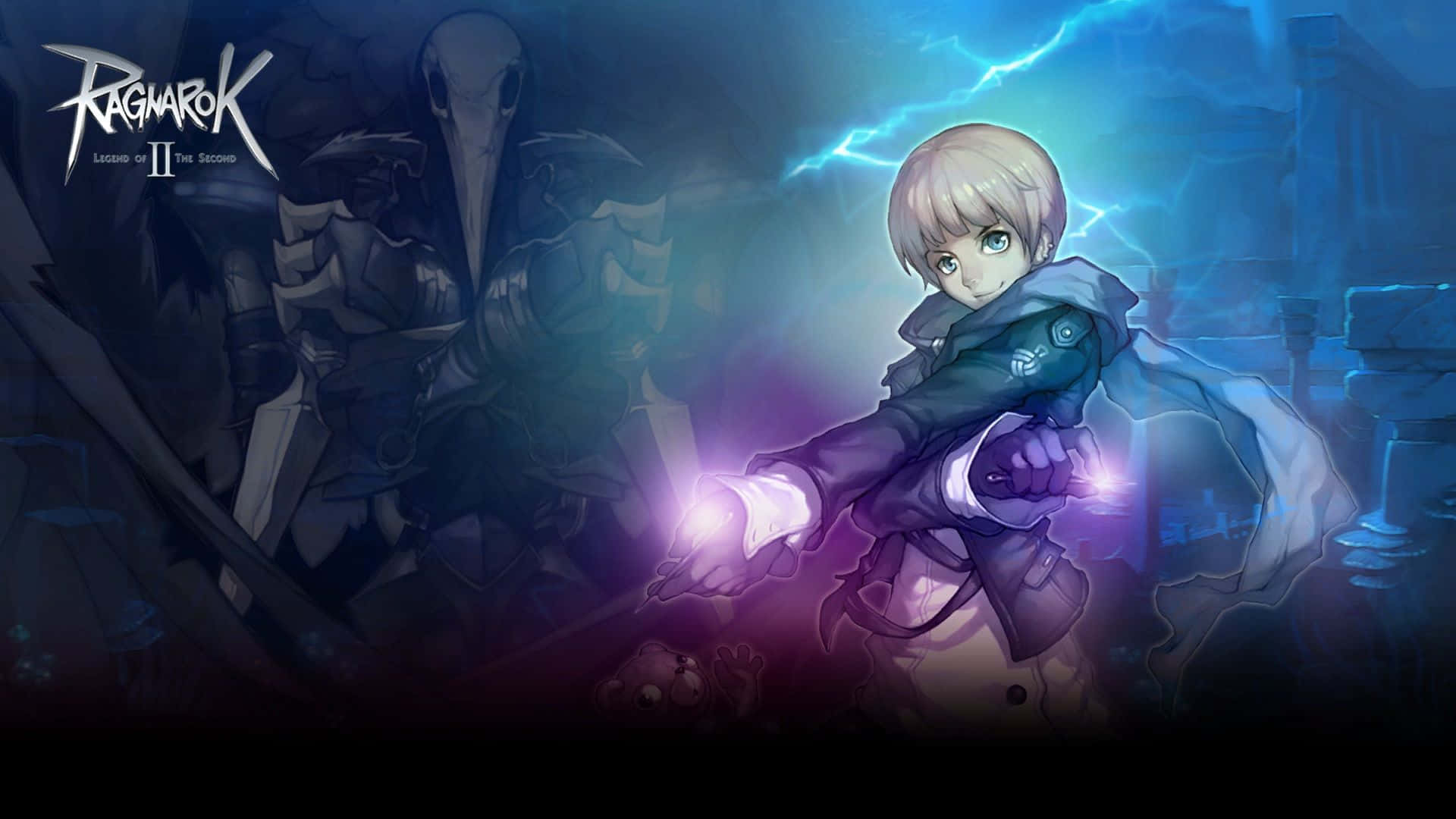 Ragnarok Online, anime mage, glowing purple hands, Full HD Desktop Wallpaper