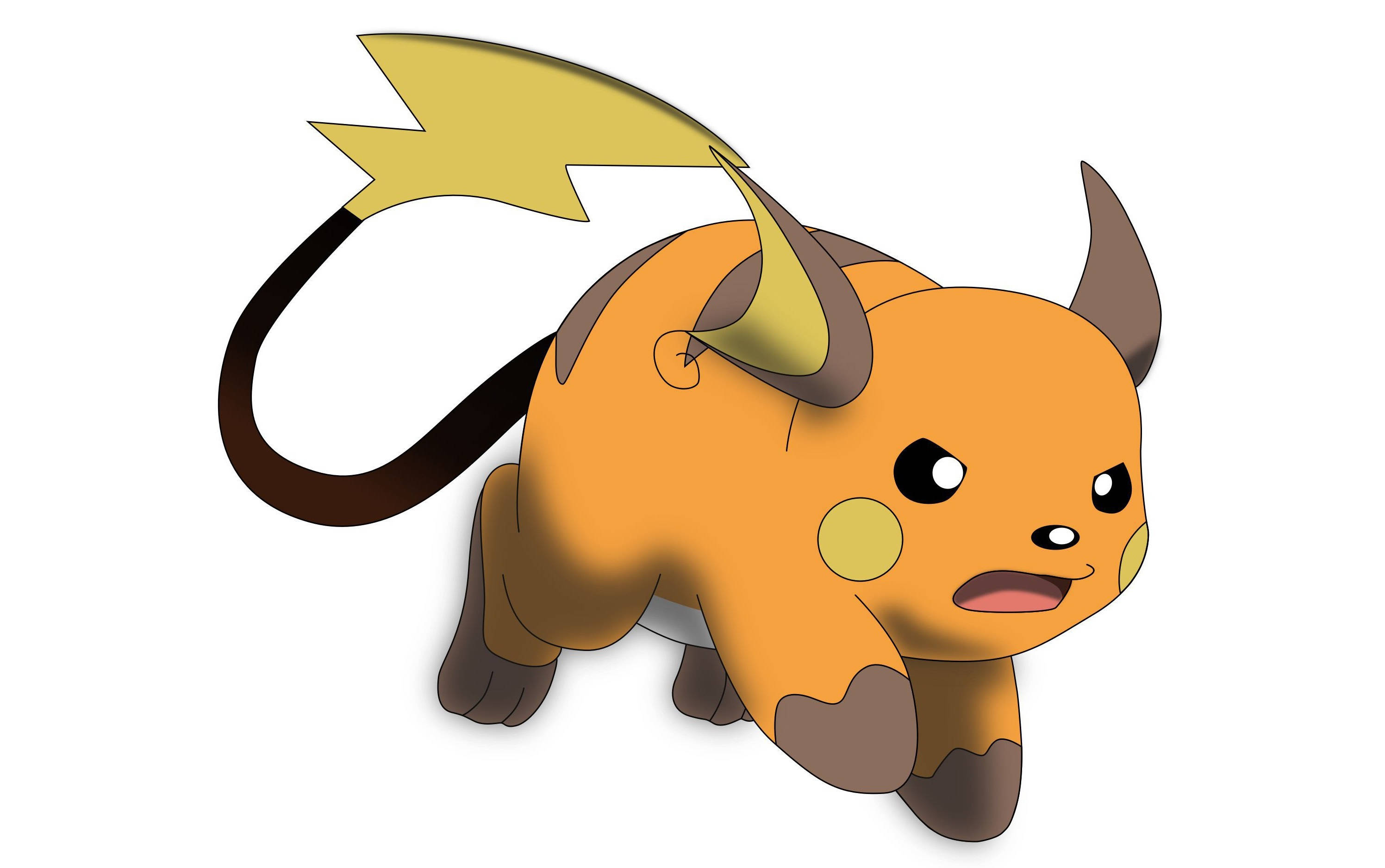 Raichu, orange, brown, 2K Desktop Wallpaper