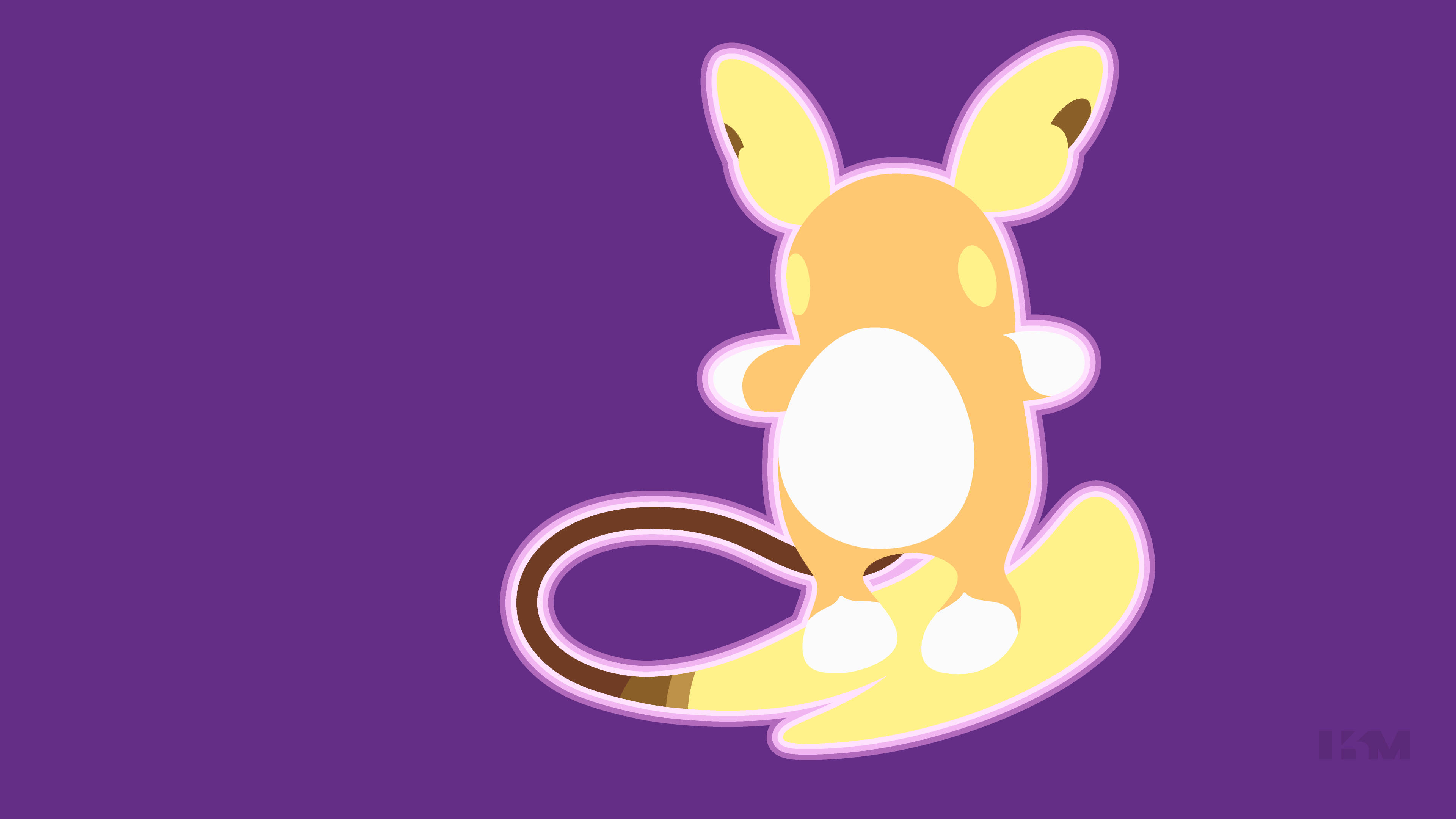 Raichu, yellow, white belly, 4K Desktop Wallpaper
