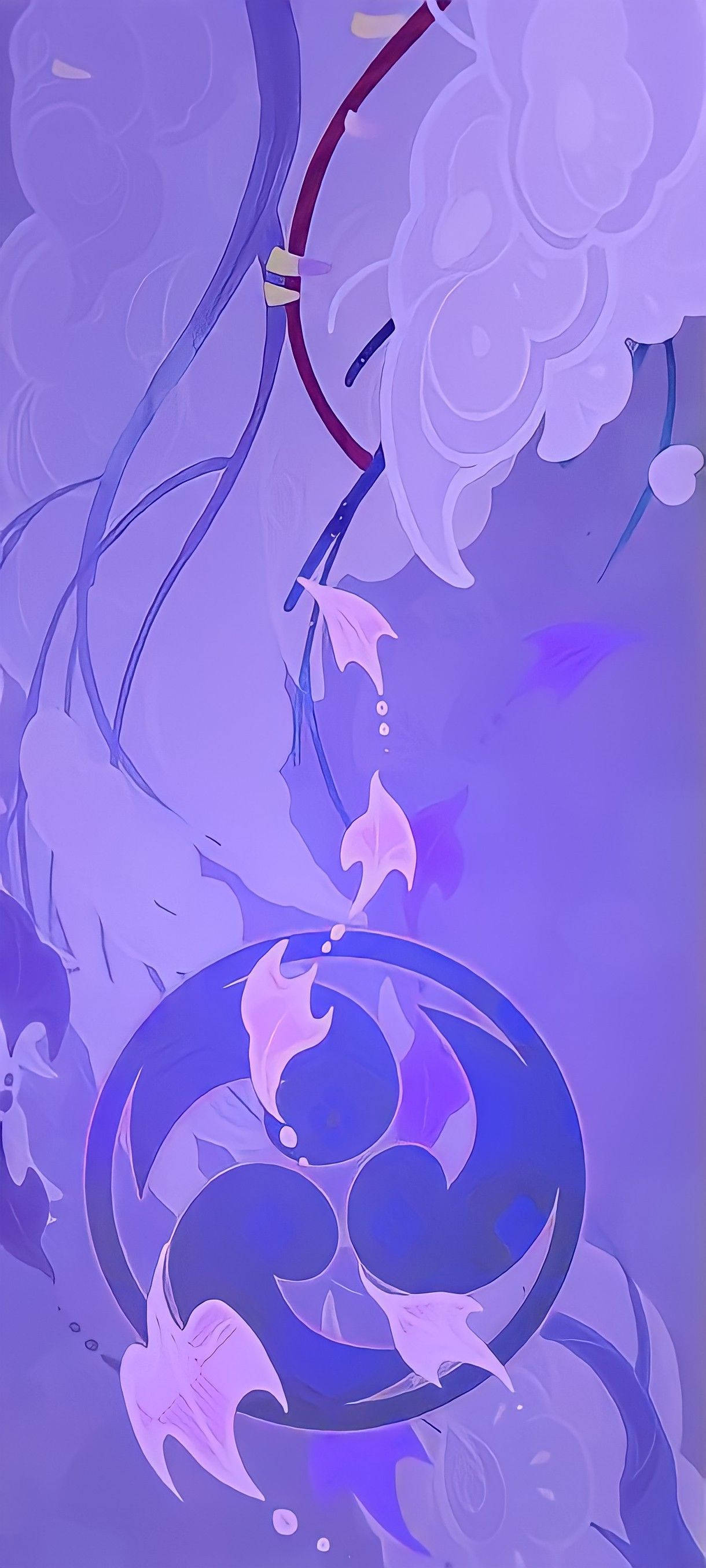 Raiden Shogun, emblem, purple, 2K Phone Wallpaper