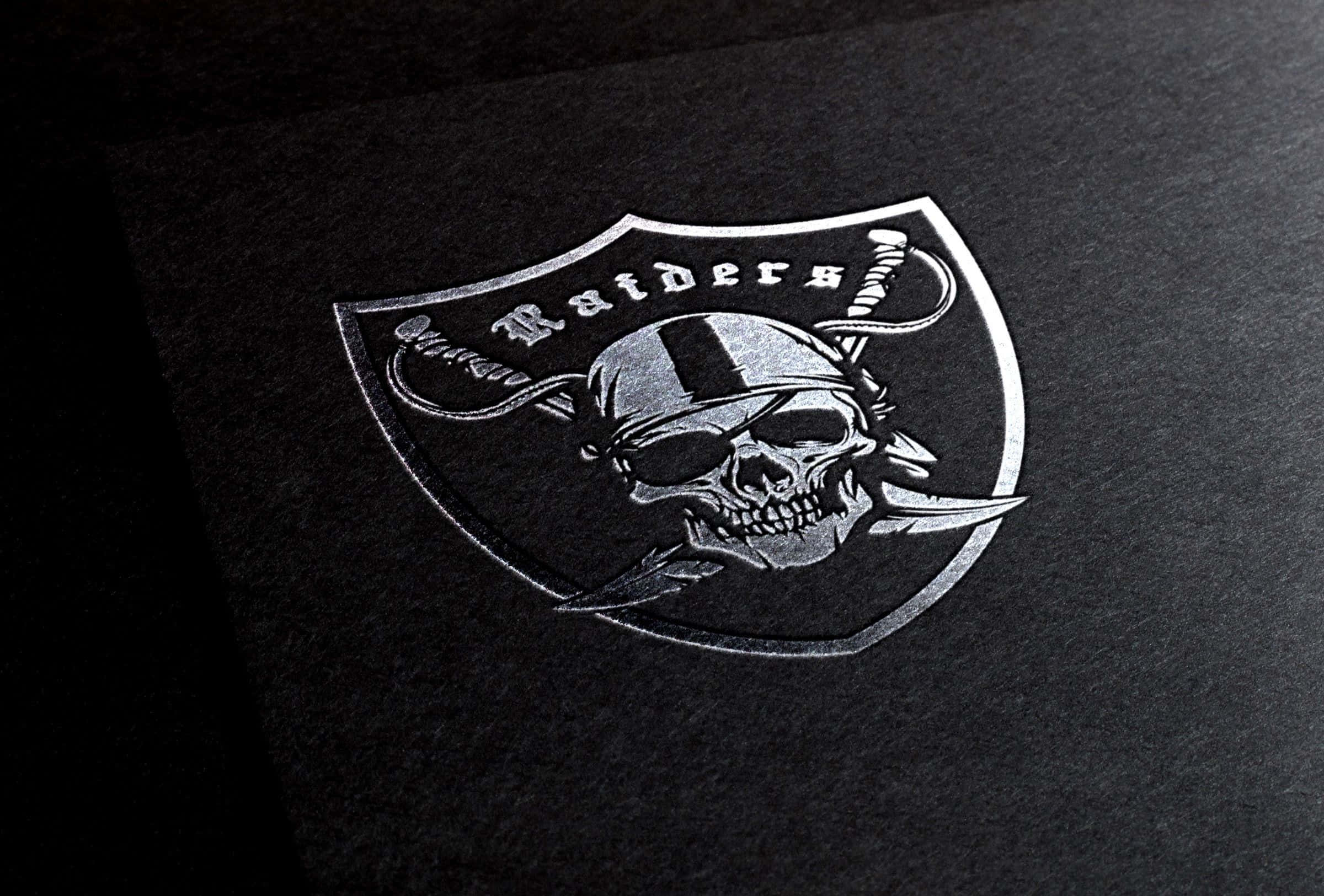 Raiders Logo, metallic silver, skull, Full HD Desktop Wallpaper