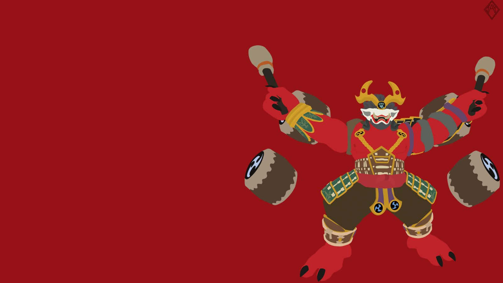 Raijin, samurai warrior, four arms, HD Desktop Wallpaper