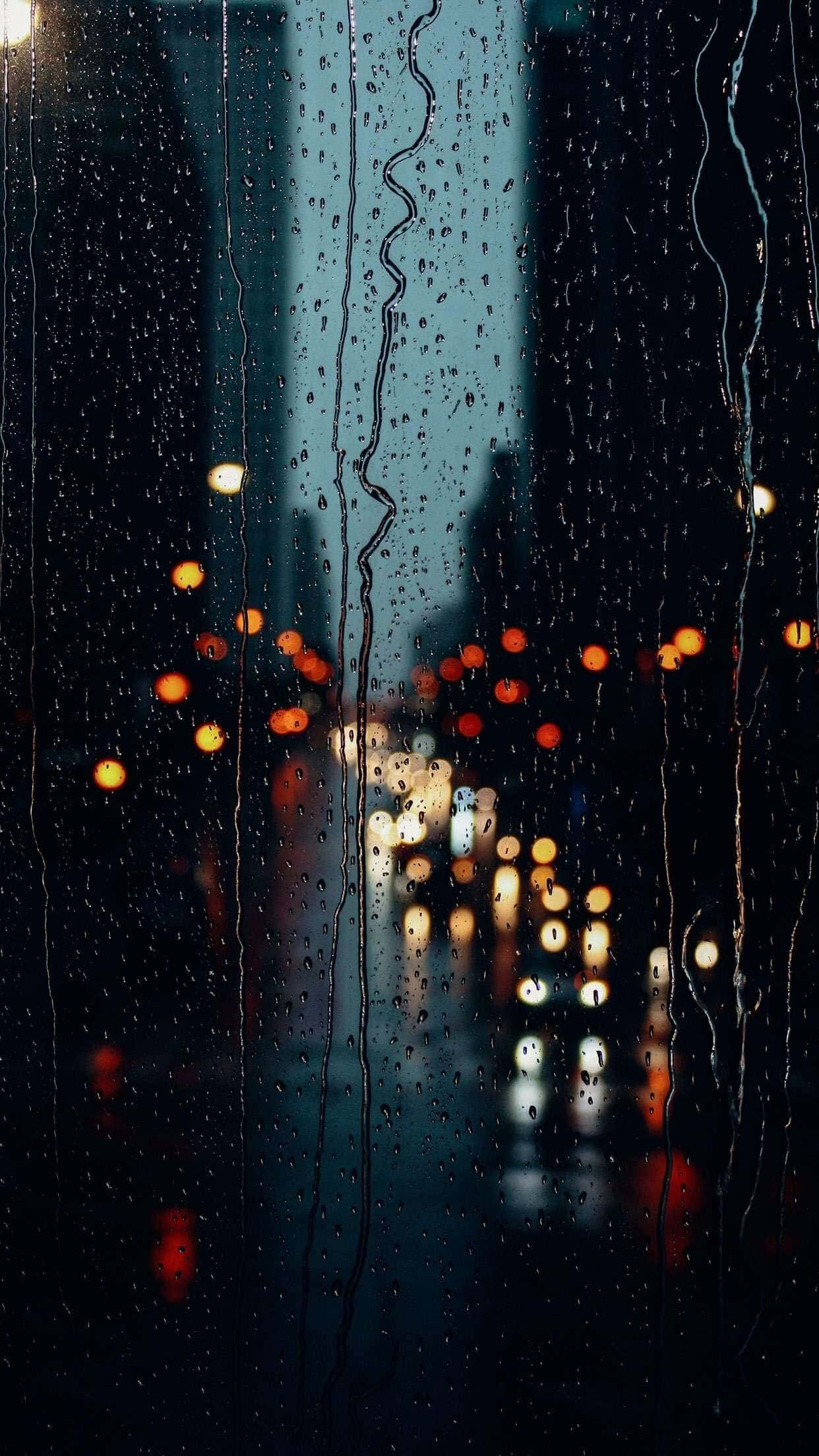 Rain 4K, window, rain streaks, Full HD Phone Wallpaper
