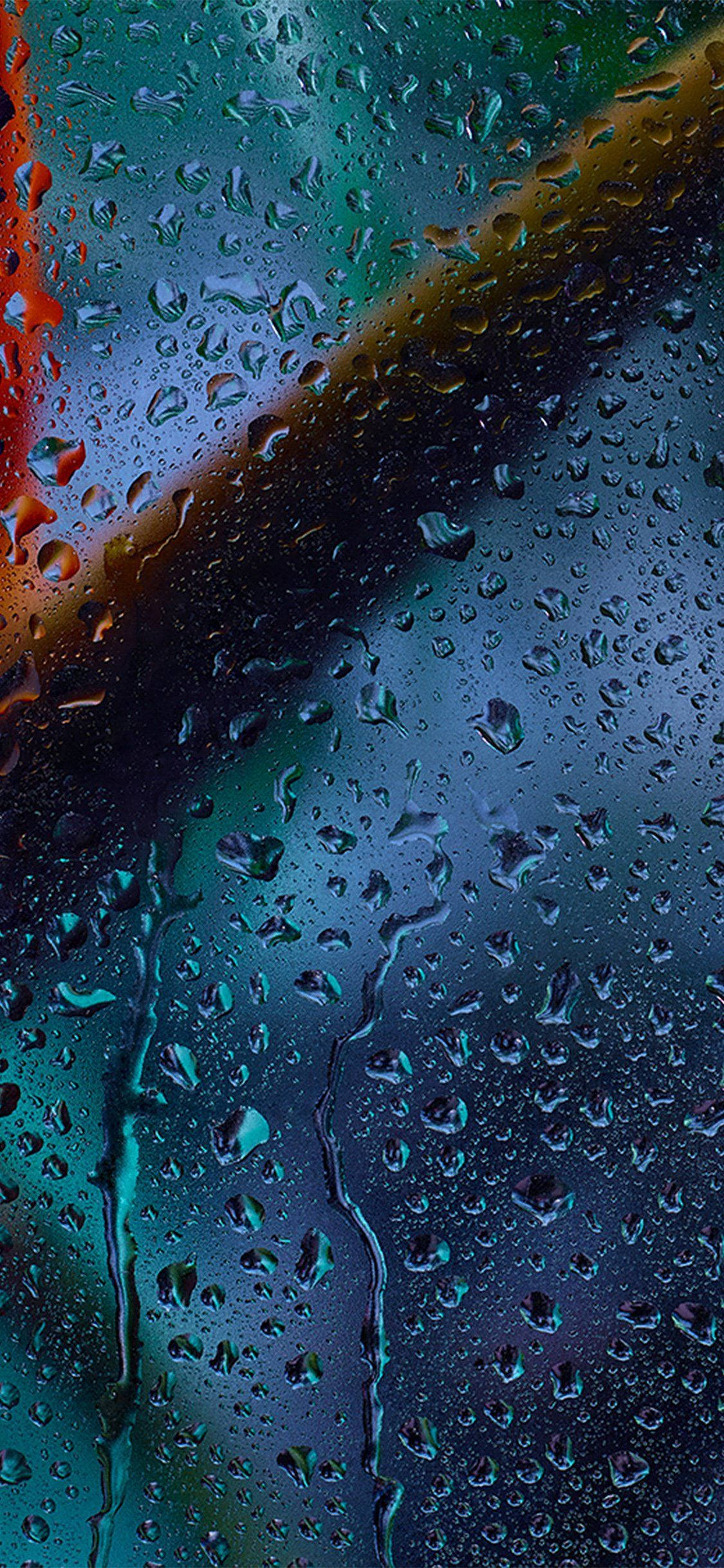 iPhone, Rain, neon lights, Full HD Phone Wallpaper