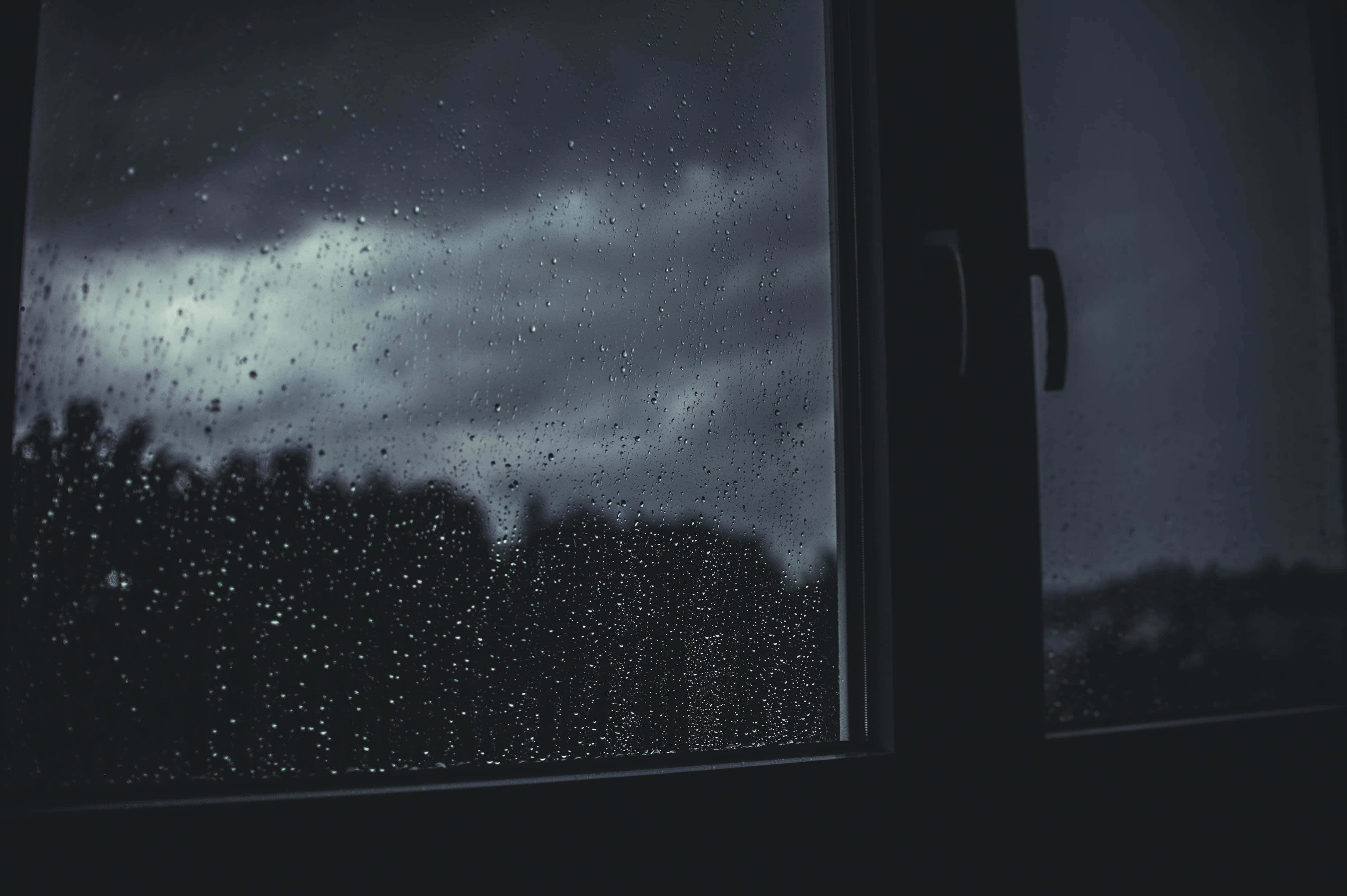 Rain 4K, raindrops, windowpane, 4K Desktop Wallpaper