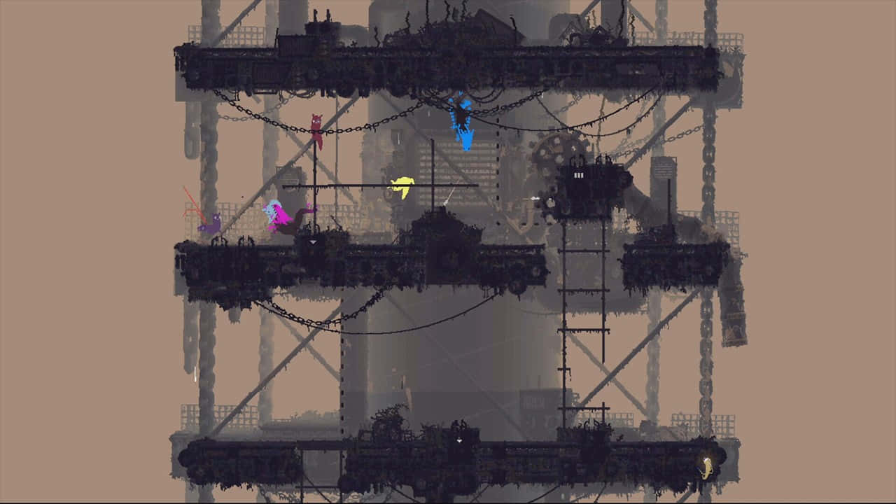 Rain World, pixelated characters, vibrant colors, HD Desktop Wallpaper