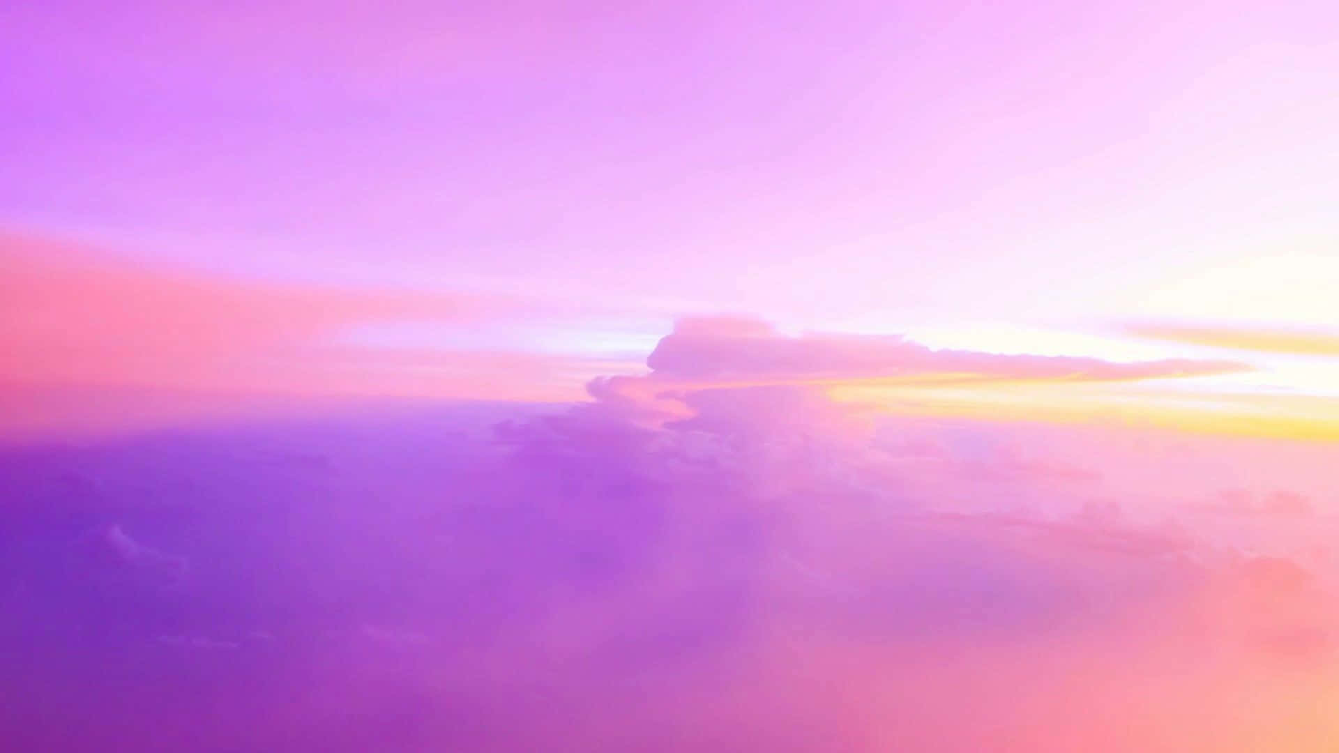 pastel pink aesthetic computer, rainbow clouds, soft purple pink, Full HD Desktop Wallpaper