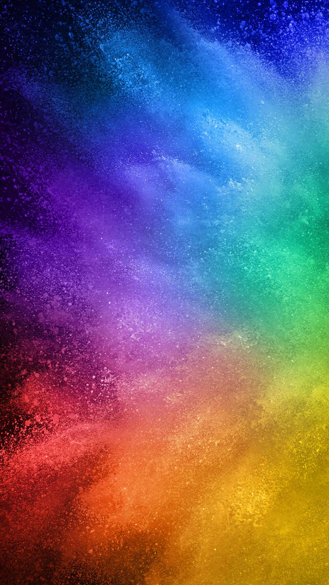 rainbow-colored, powder, glittering particles, Full HD Phone Wallpaper