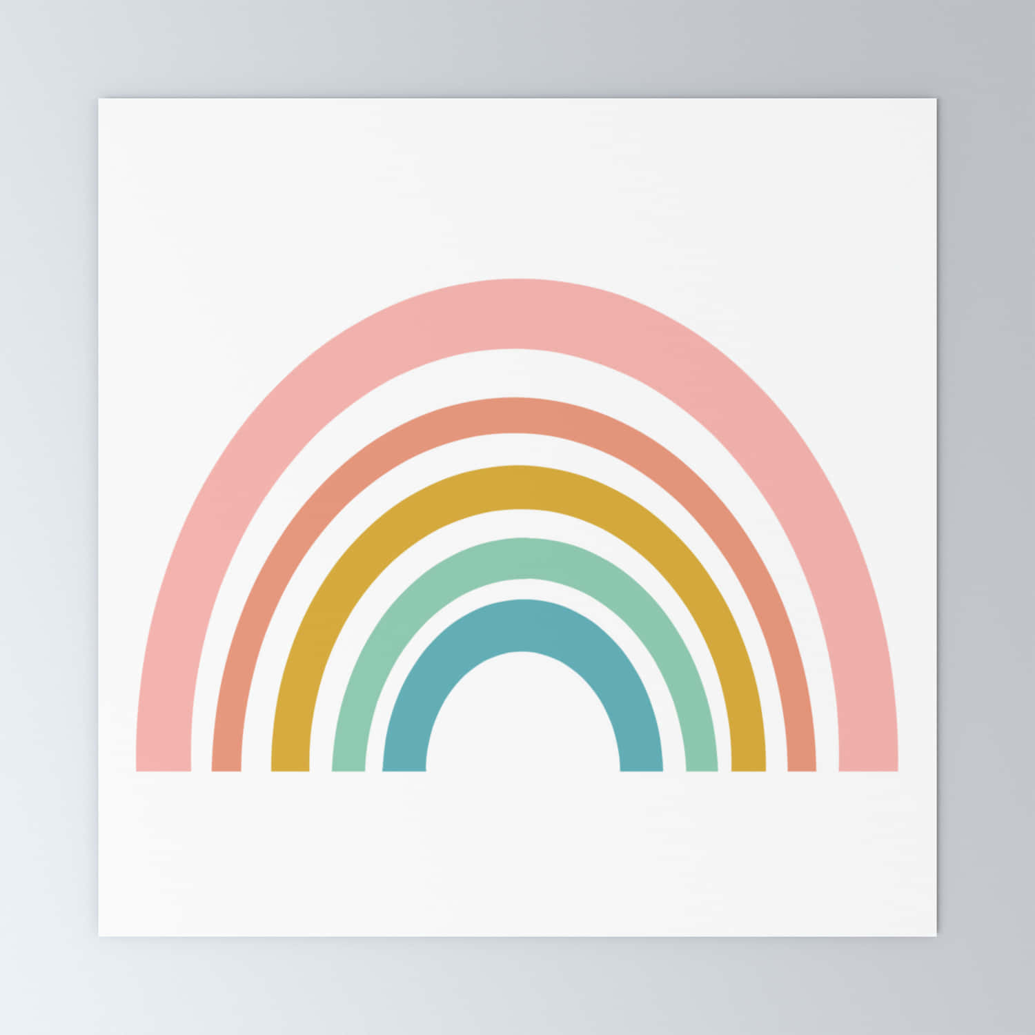 pastel rainbow, soft pink, orange, HD Desktop Wallpaper