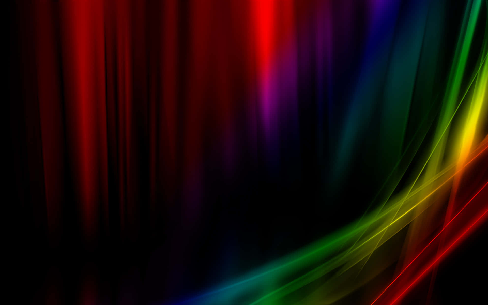 vibrant rainbow, light streaks, dark background, Full HD Desktop Wallpaper