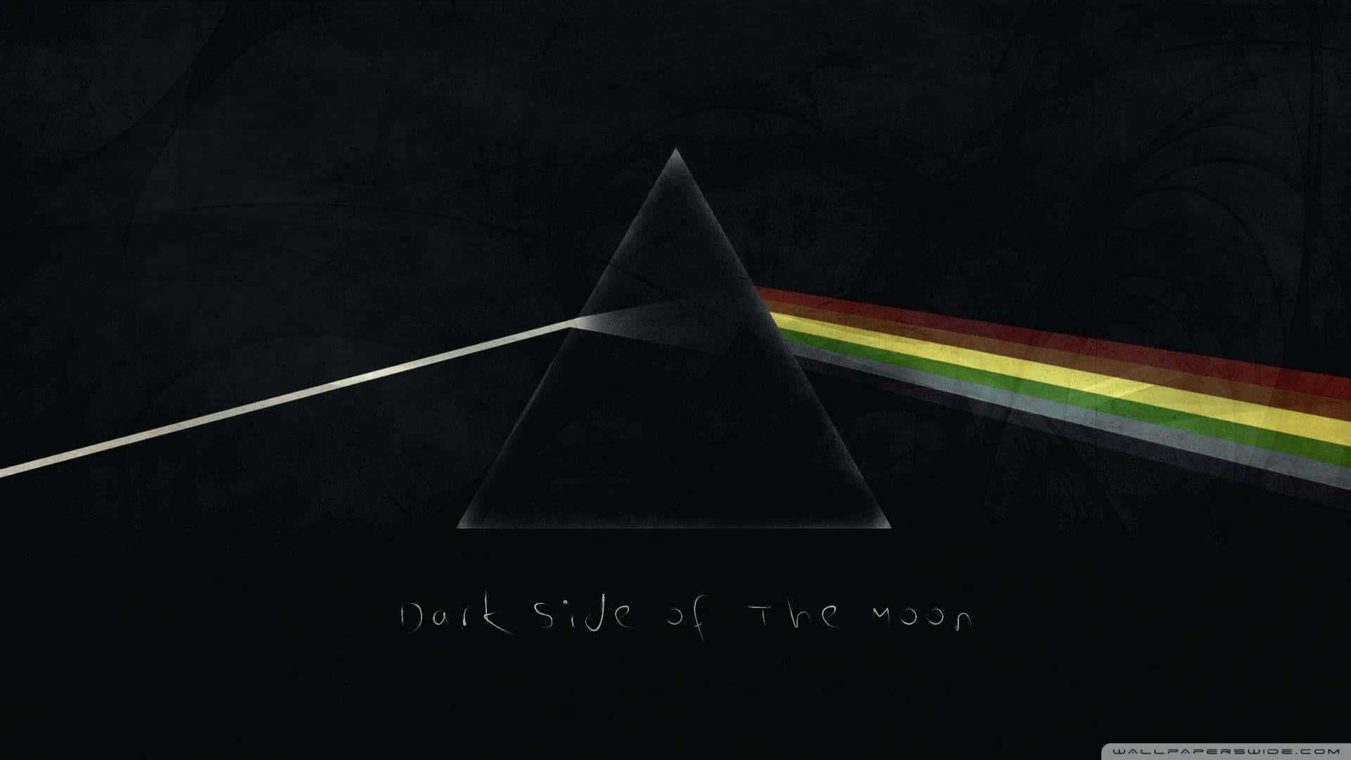 Dark Side Of The Moon, black pyramid, white light, Full HD Desktop Wallpaper