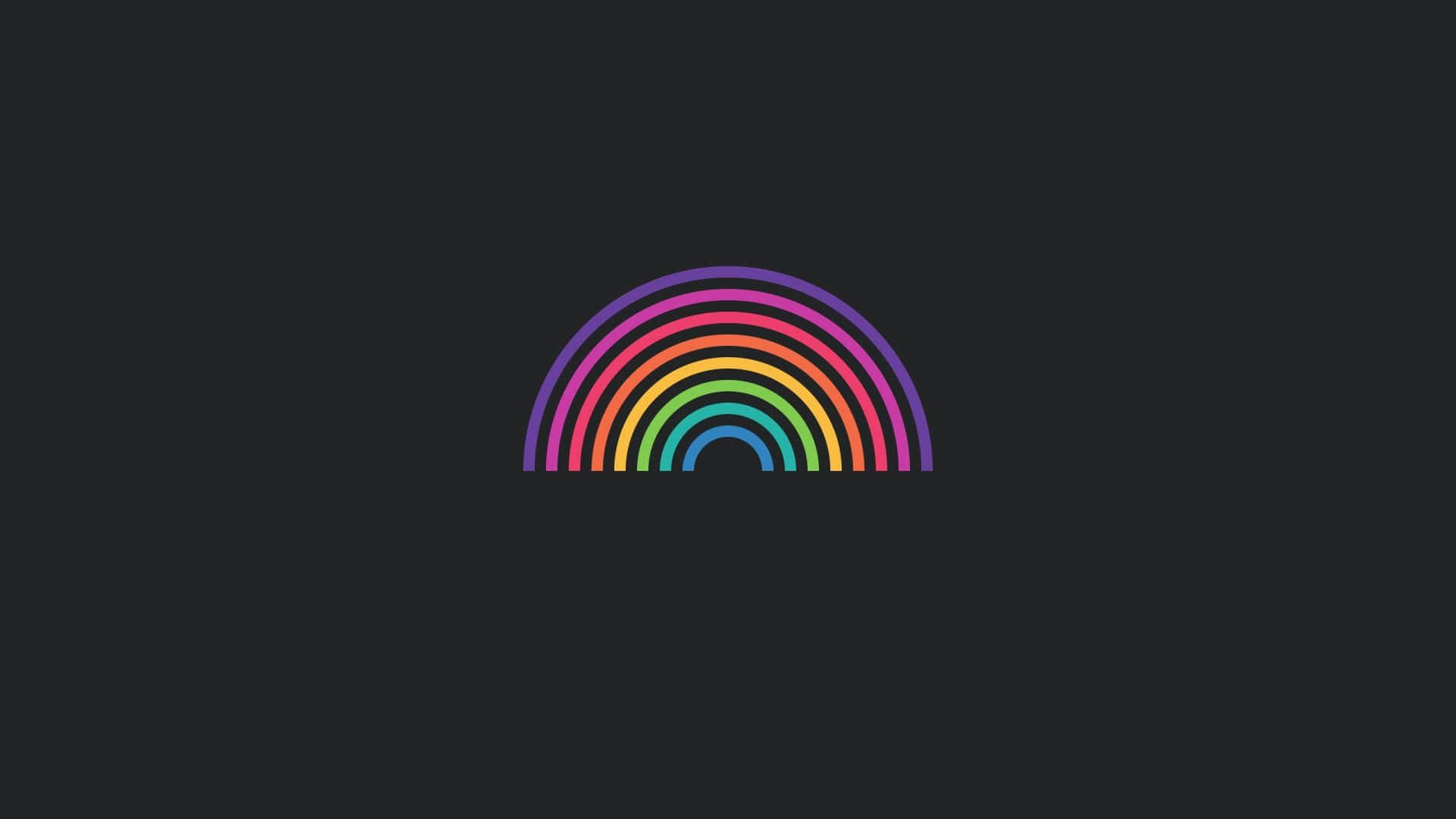 colorful rainbow arc, concentric arcs, vibrant colors, Full HD Desktop Wallpaper