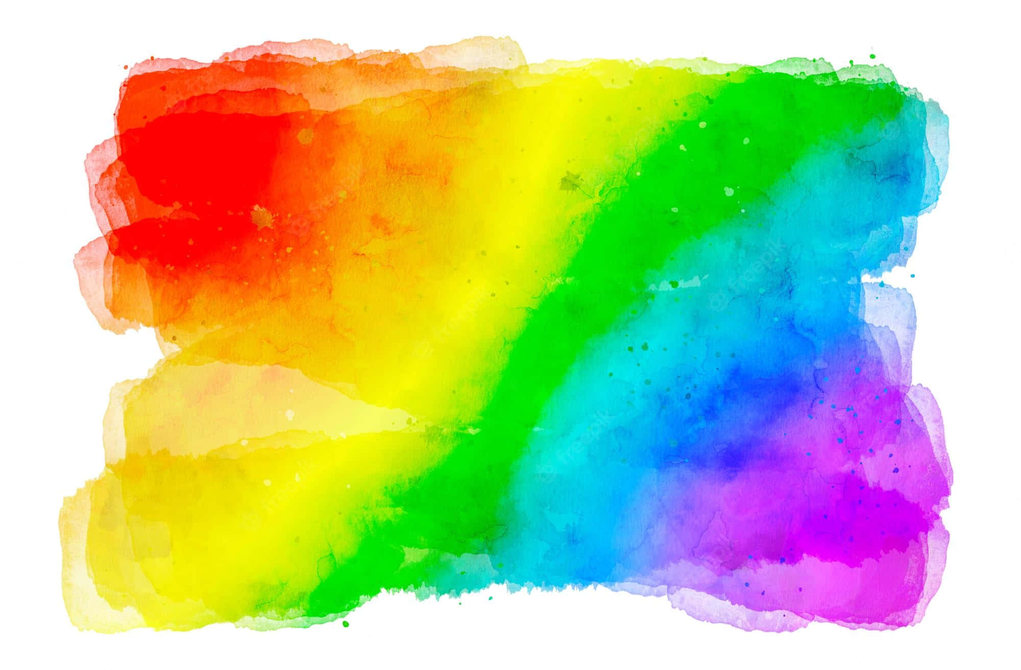 Rainbow Painting, pride desktop, vibrant watercolor rainbow gradient, Full HD Desktop Wallpaper