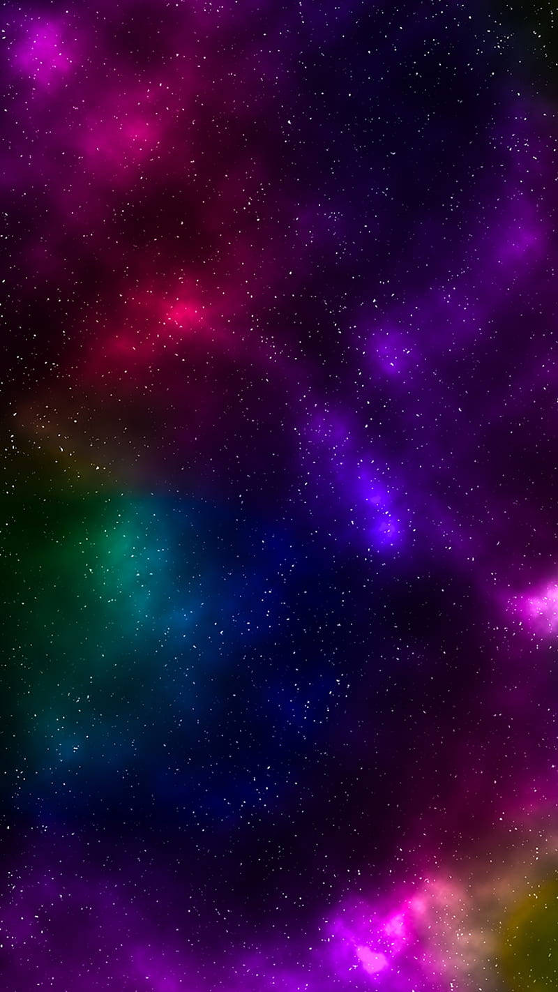 colorful galaxy, vibrant cosmic nebula, magenta purple teal and blue, HD Phone Wallpaper