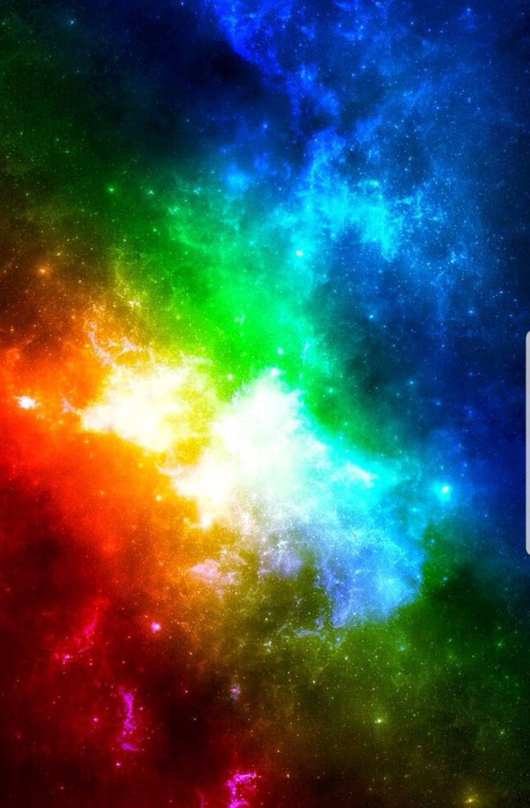 rainbow galaxy, cosmic nebula, starry void, HD Phone Wallpaper