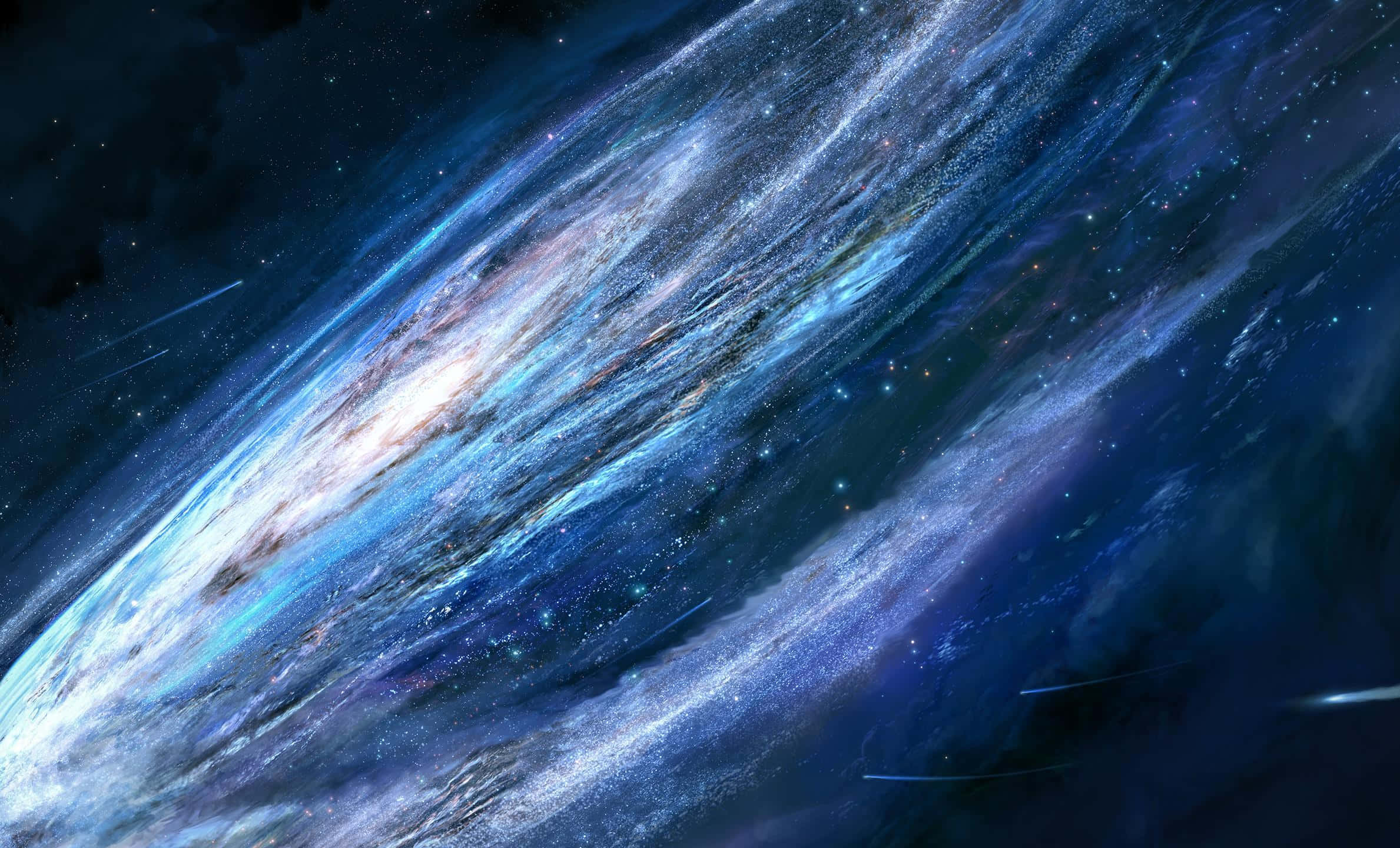 galaxy, spiral galaxy, cosmic dust, Full HD Desktop Wallpaper