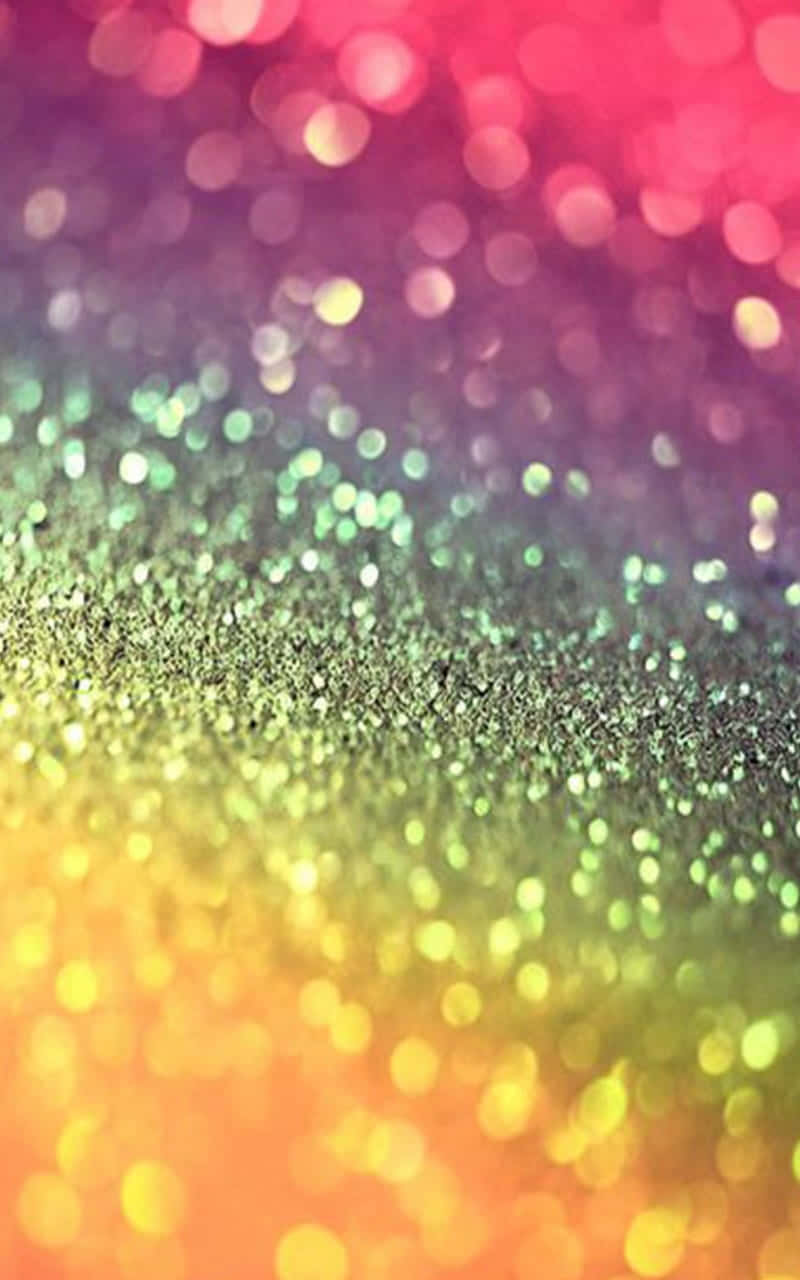 rainbow glitter, glittering rainbow hues, bokeh lights, HD Phone Wallpaper