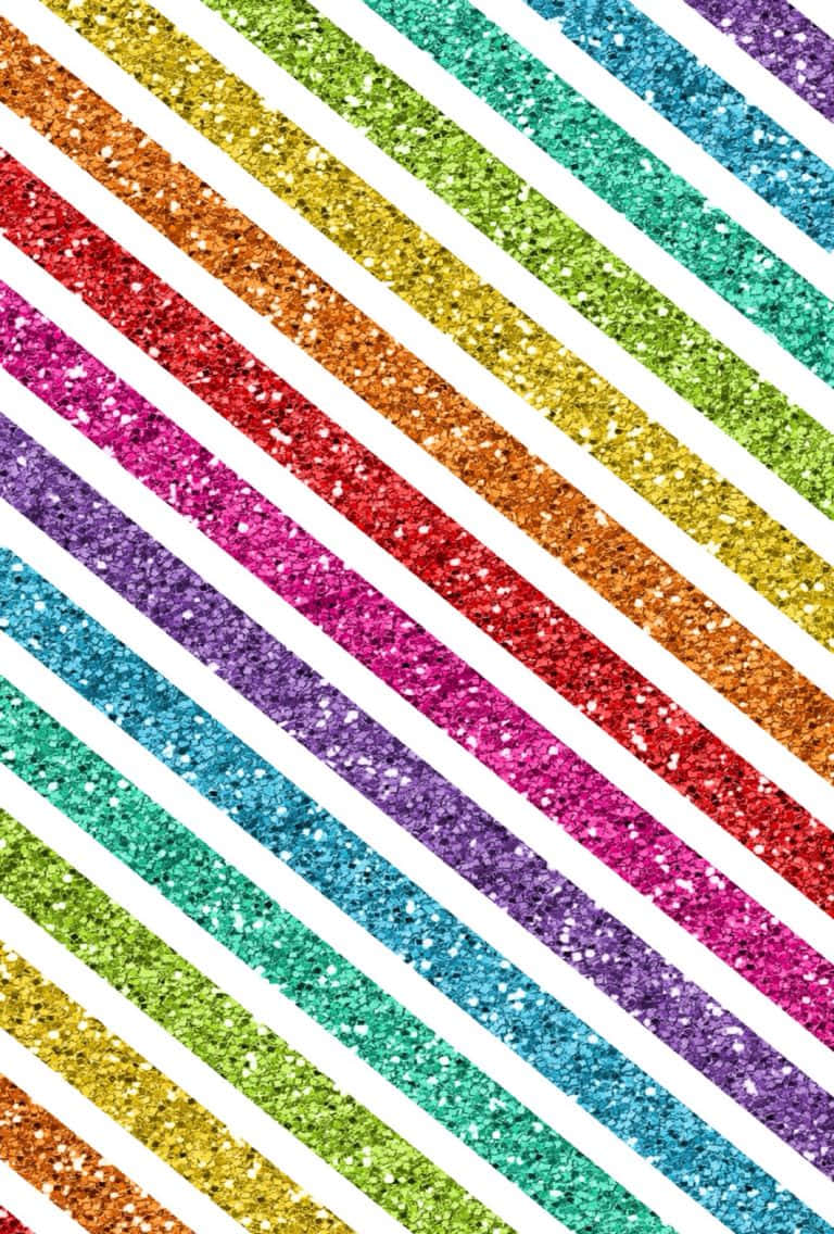 rainbow glitter, diagonal stripes, rainbow, SD Phone Wallpaper
