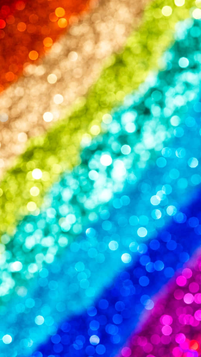 rainbow glitter, night sky, diagonally streaks, SD Phone Wallpaper