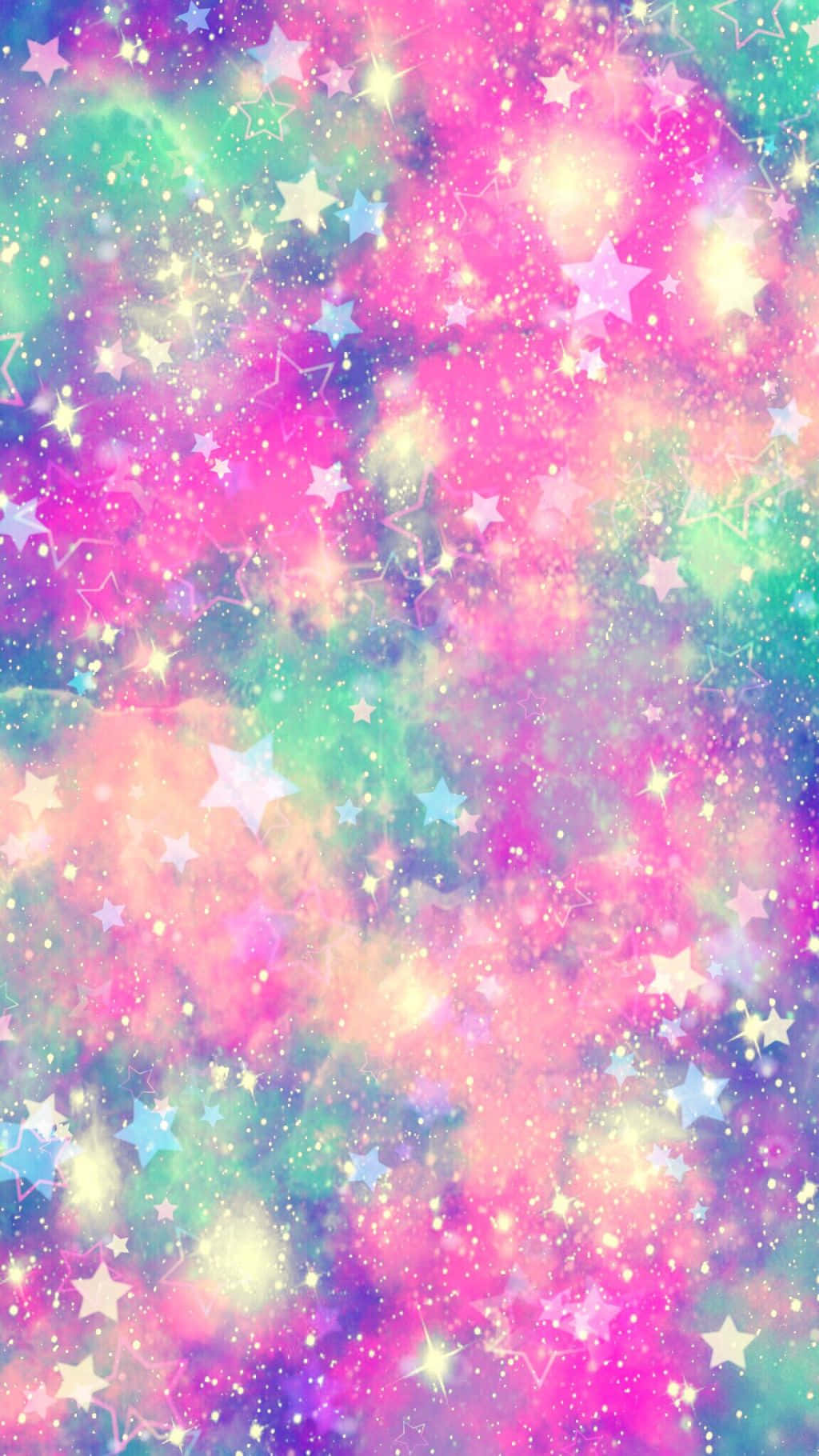 Rainbow Glitter, cosmic nebula, pink, HD Phone Wallpaper