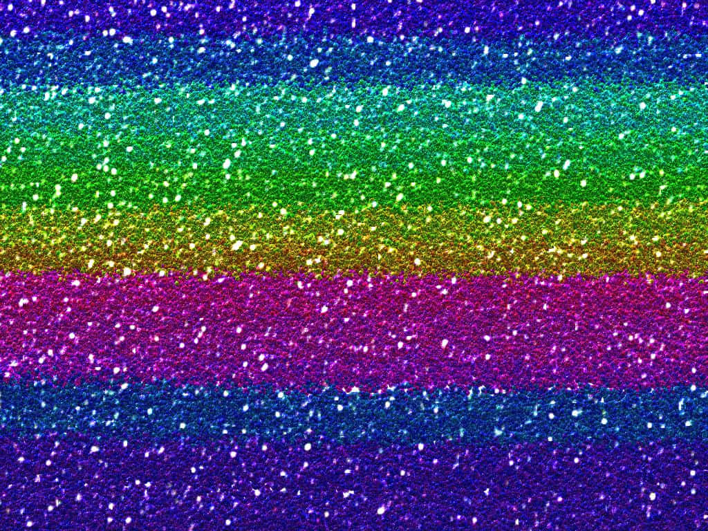 Rainbow Glitter, vibrant rainbow glitter stripes, shimmering particles, SD Desktop Wallpaper