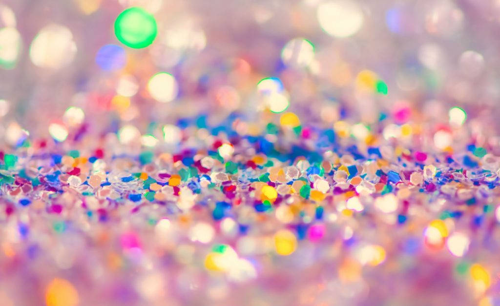 Rainbow Glitter, glitter particles, soft bokeh lights, SD Desktop Wallpaper