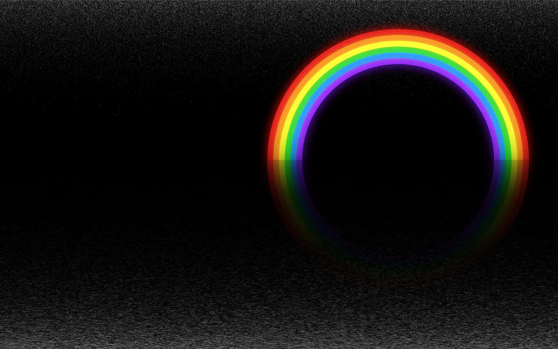 black rainbow, glowing rainbow circle, dark textured background, Full HD Desktop Wallpaper