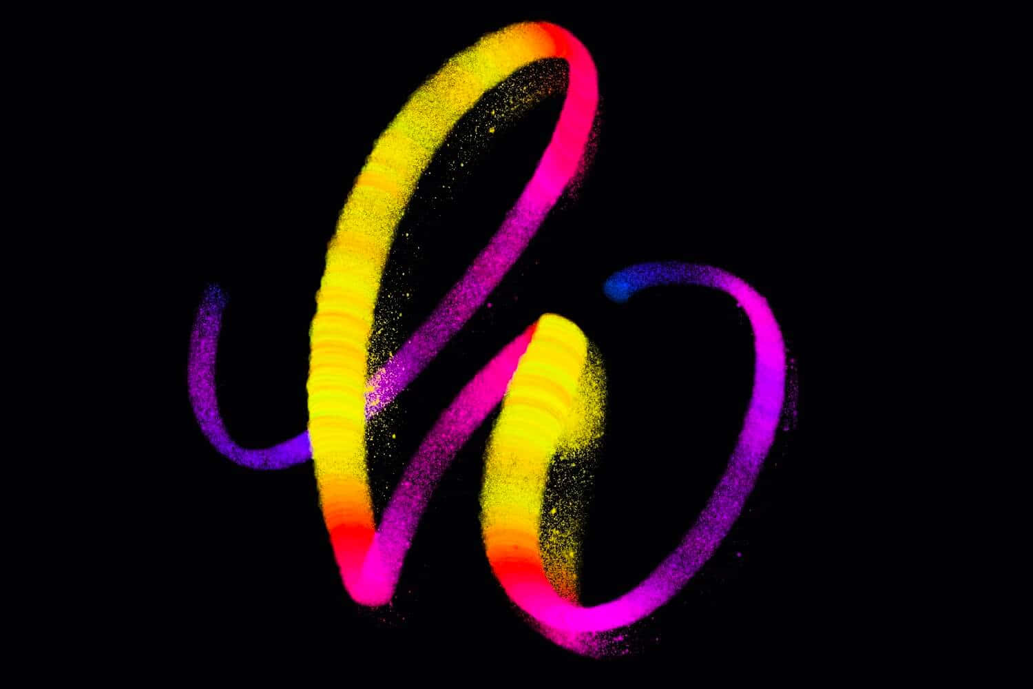neon-colored, powder swirls, dynamic abstract pattern, HD Desktop Wallpaper