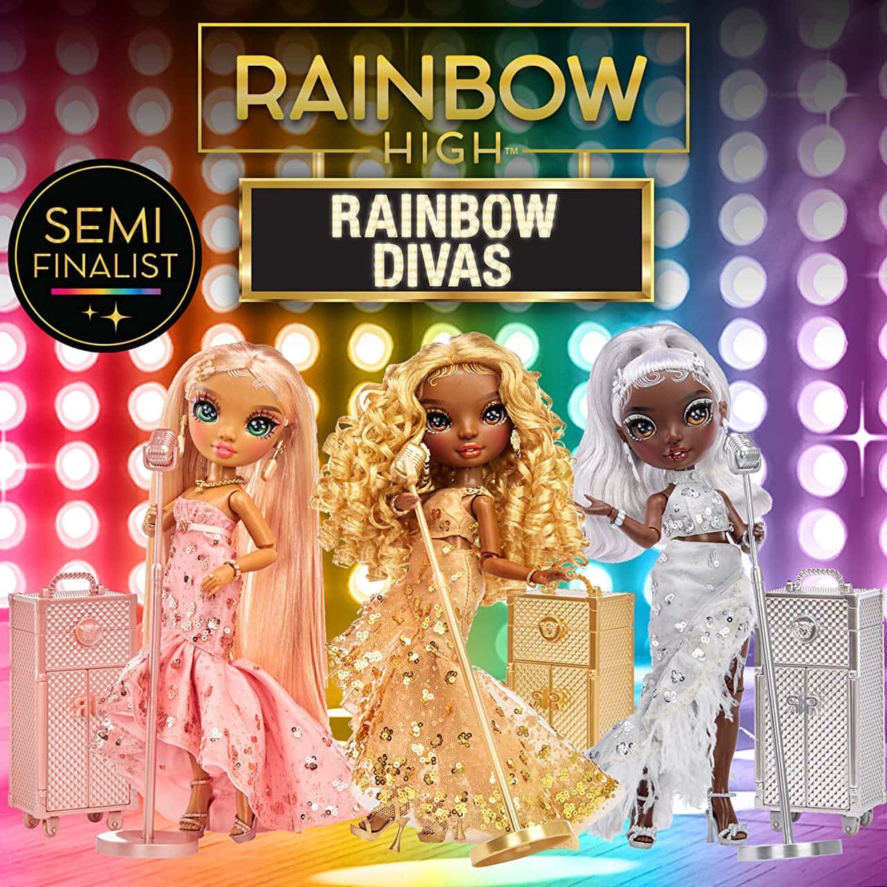 Rainbow High, sequined gowns, rainbow stage, HD Desktop Wallpaper