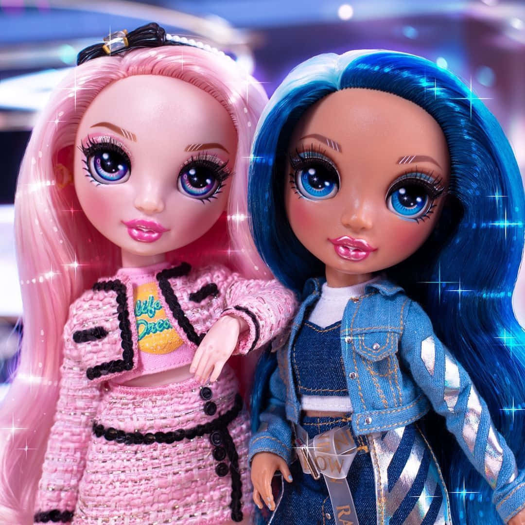 Rainbow High, pink and blue hair, fashion dolls, SD Desktop Wallpaper
