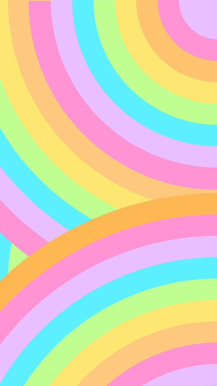 Rainbow High, pastel rainbow arcs, clean white background, HD Phone Wallpaper