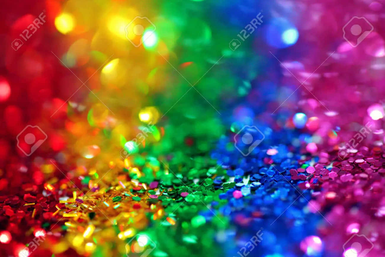 rainbow glitter, vibrant rainbow, sparkles, HD Desktop Wallpaper