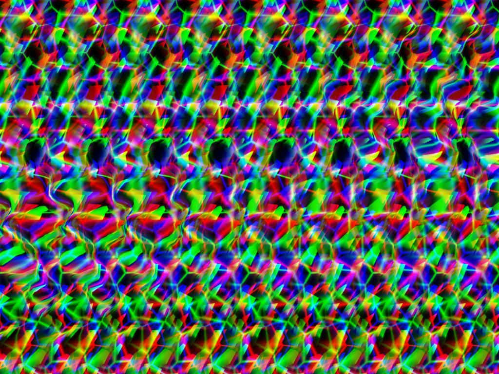 neon rainbow colors, glowing edges, vibrant abstract pattern, SD Desktop Wallpaper