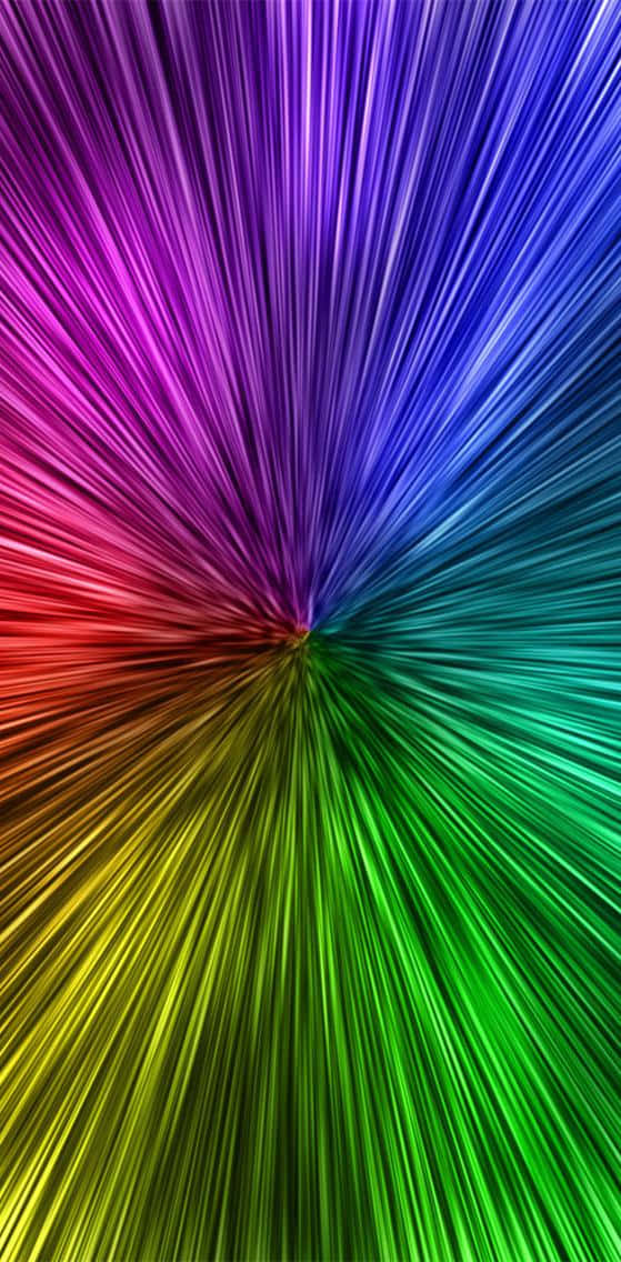 rainbow, sky, radial pattern, SD Phone Wallpaper