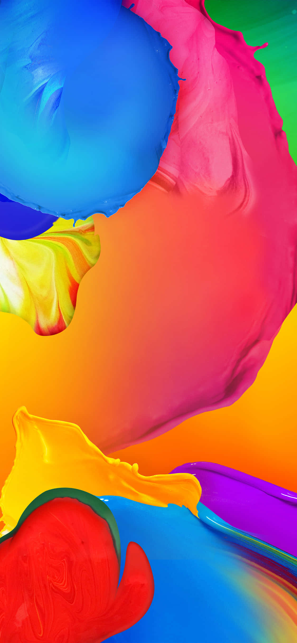 rainbow, blue, pink, Full HD Phone Wallpaper