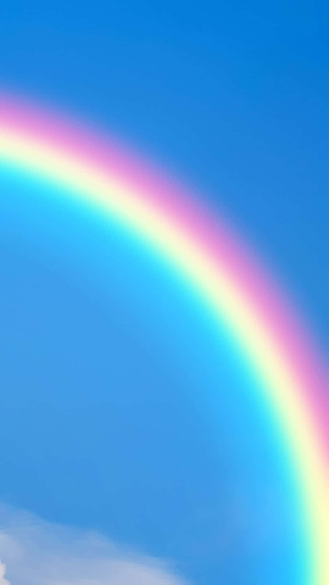 rainbow, blue sky, white clouds, Full HD Phone Wallpaper