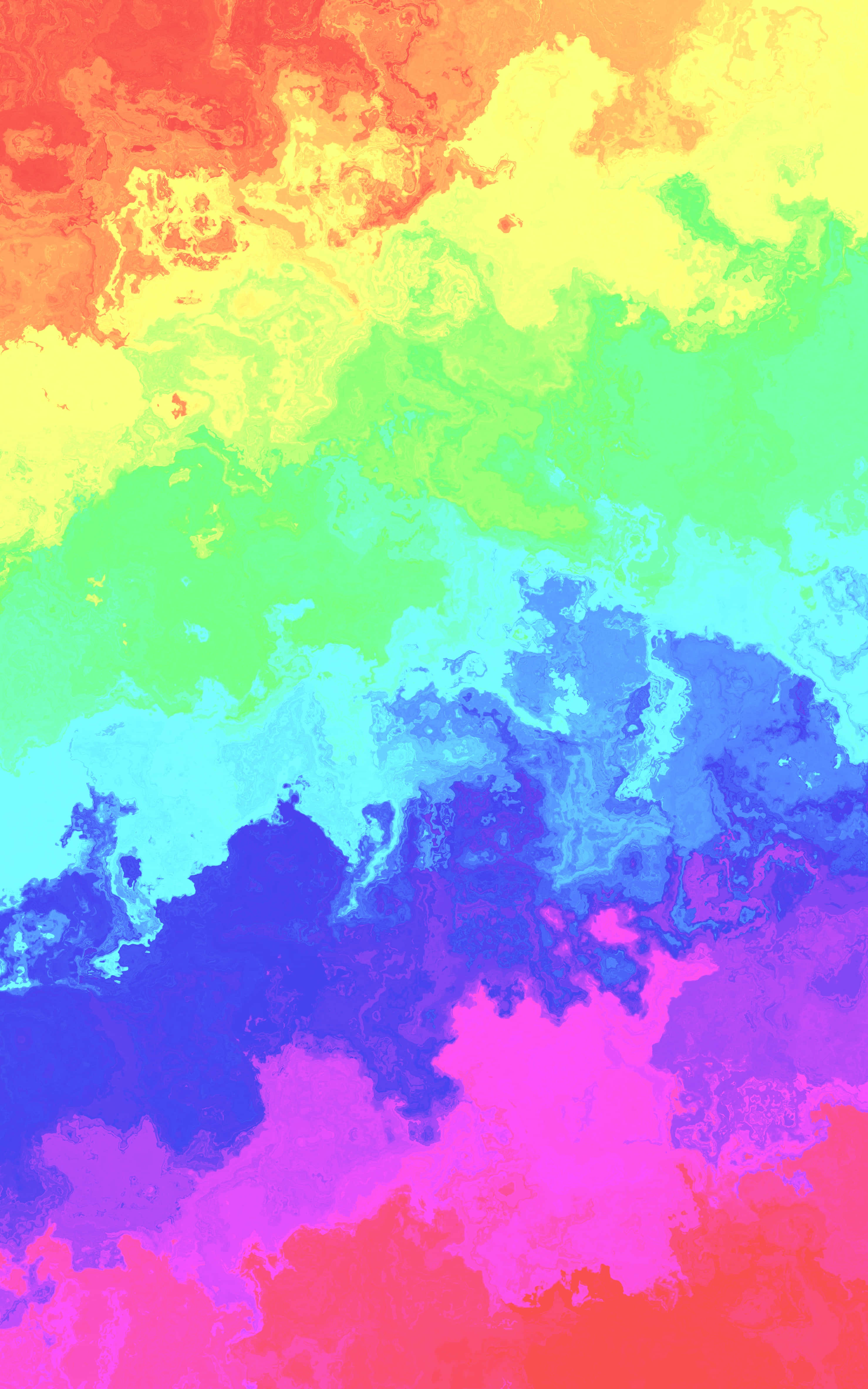 Rainbow iPhone, rainbow colors, abstract swirls, 4K Phone Wallpaper