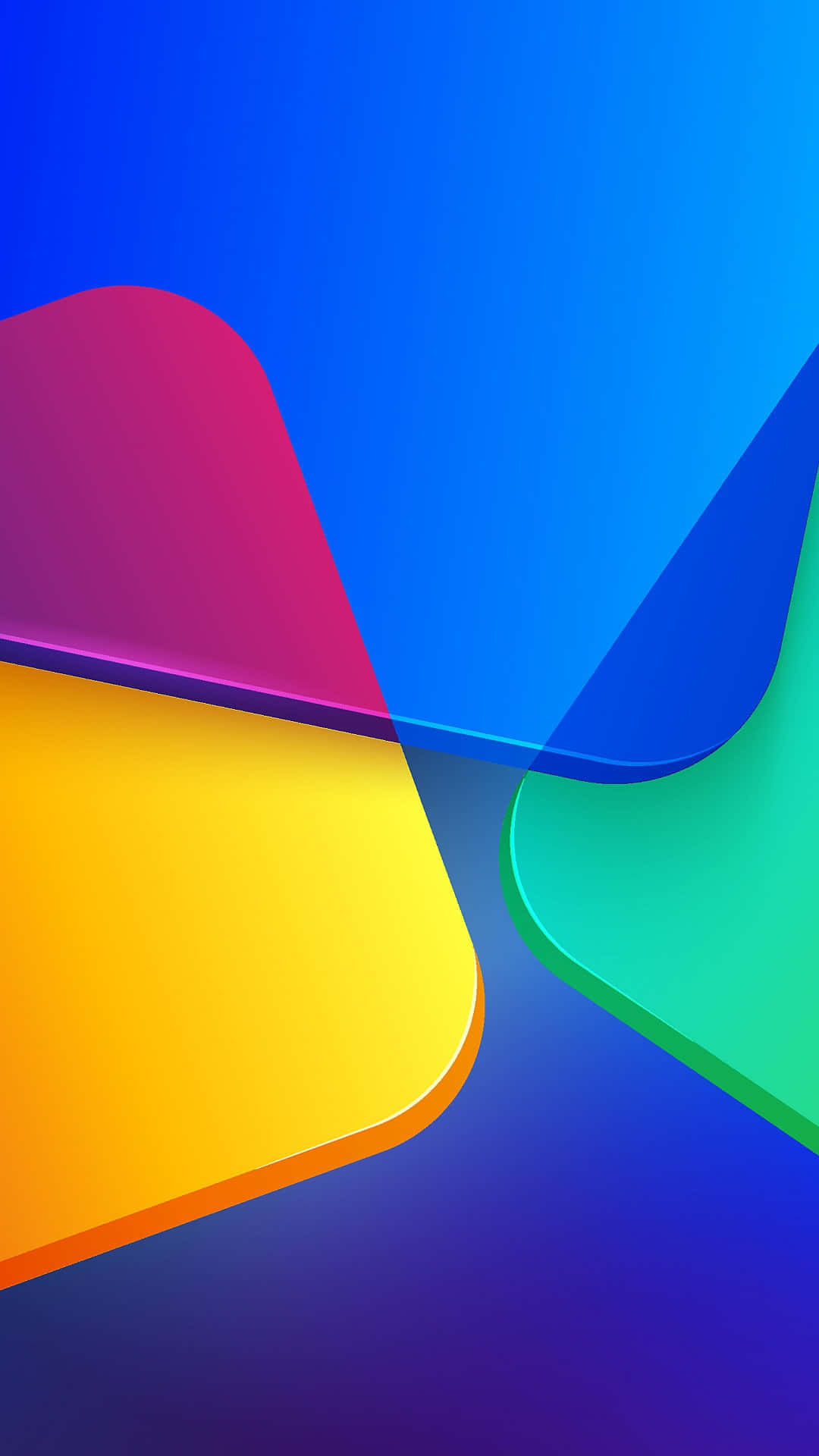 Rainbow iPhone, vibrant abstract geometric shapes, bold colors, Full HD Phone Wallpaper