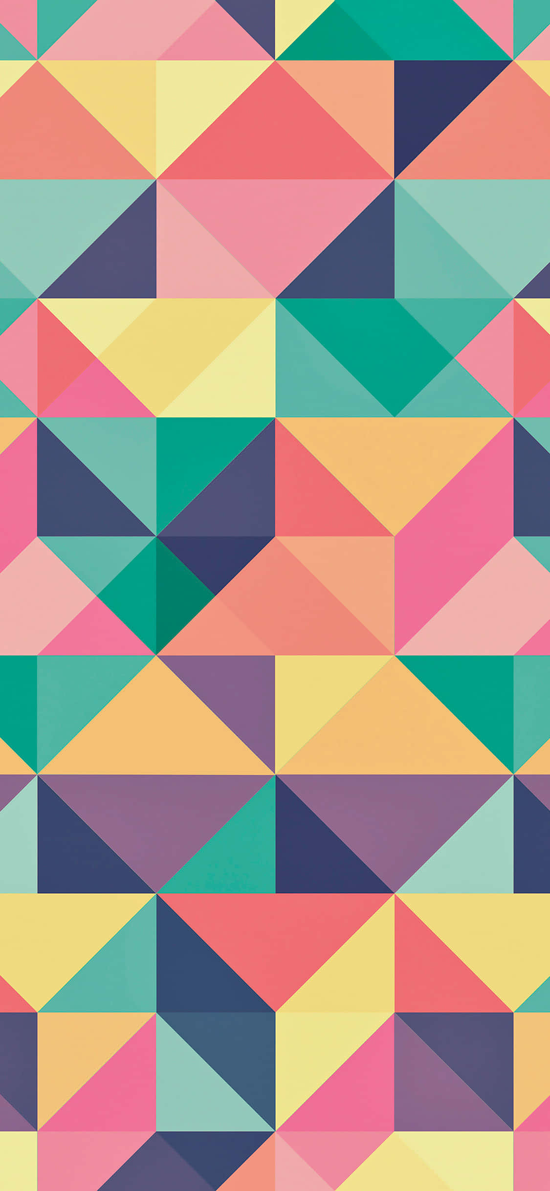 Rainbow iPhone, geometric wallpaper, colorful triangles, Full HD Phone Wallpaper