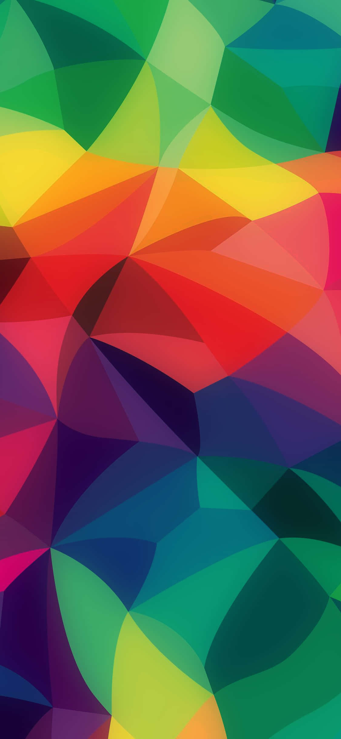 Rainbow iPhone, rainbow hues, triangular facets, Full HD Phone Wallpaper