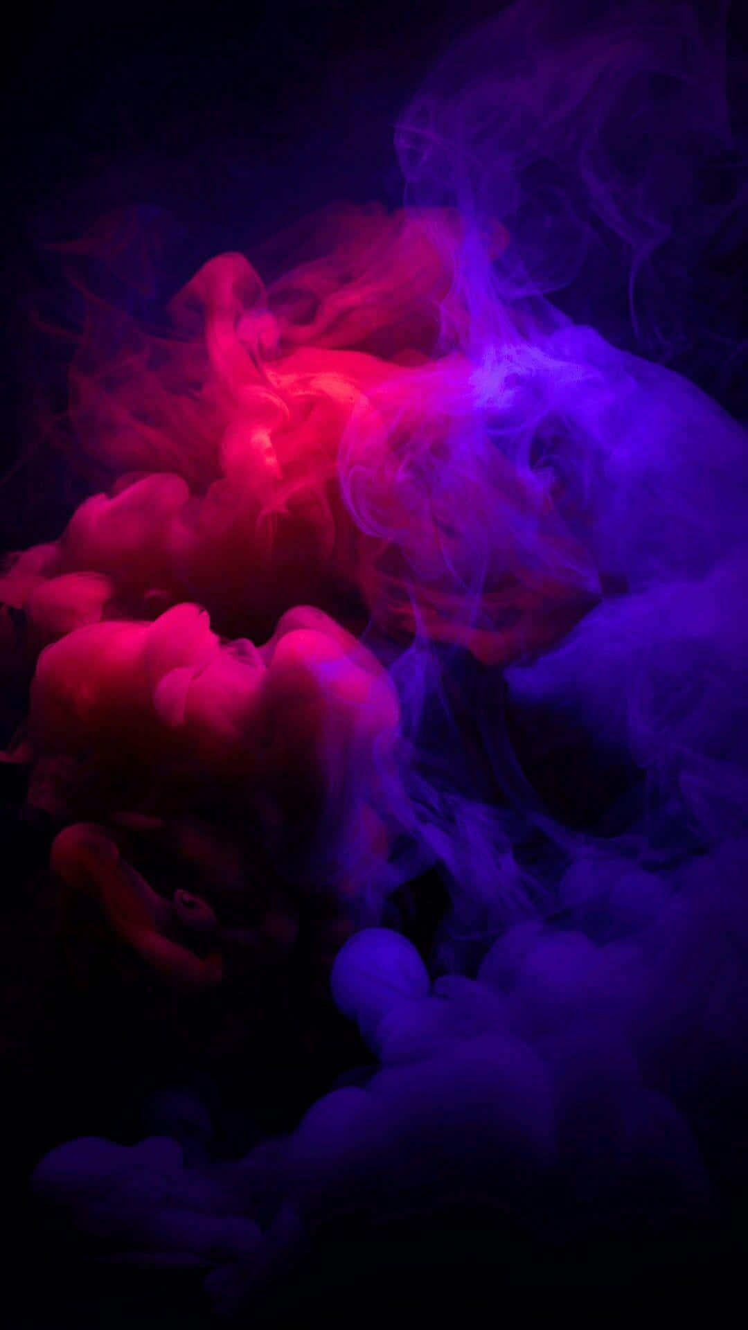 purple, blue, smoke, Full HD Phone Wallpaper